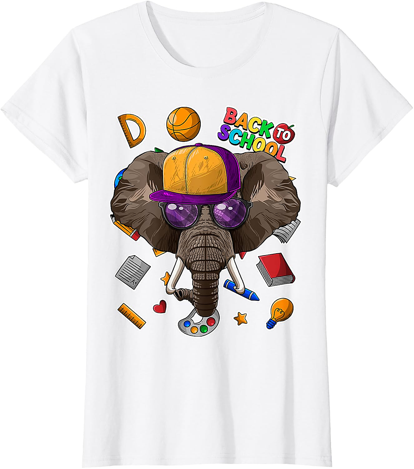 Elephant Back To School T-Shirt | Funny First Day Tee