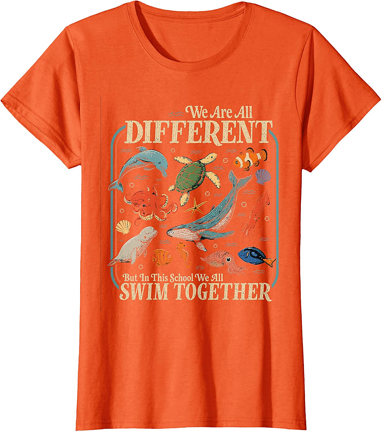Teacher Ocean Animals Diversity T-Shirt | Back to School Tee