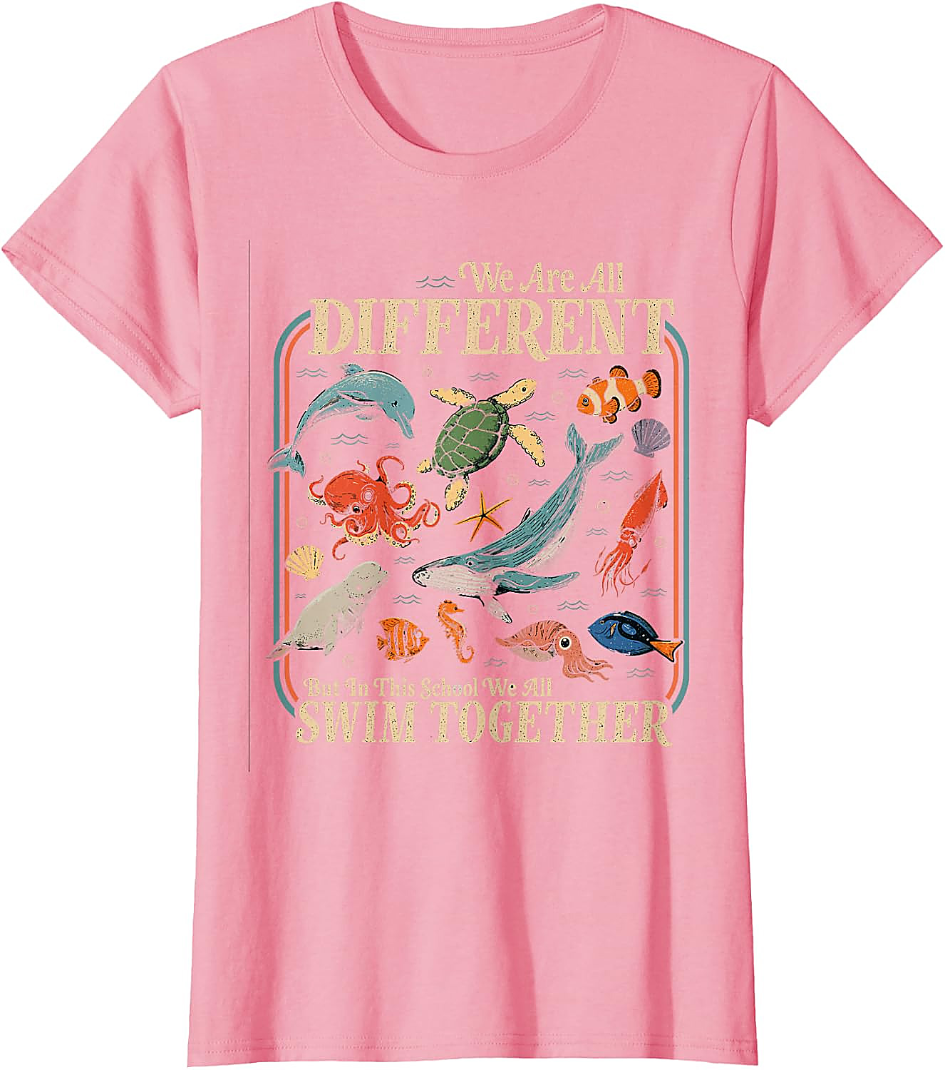 Teacher Ocean Animals Diversity T-Shirt | Back to School Tee