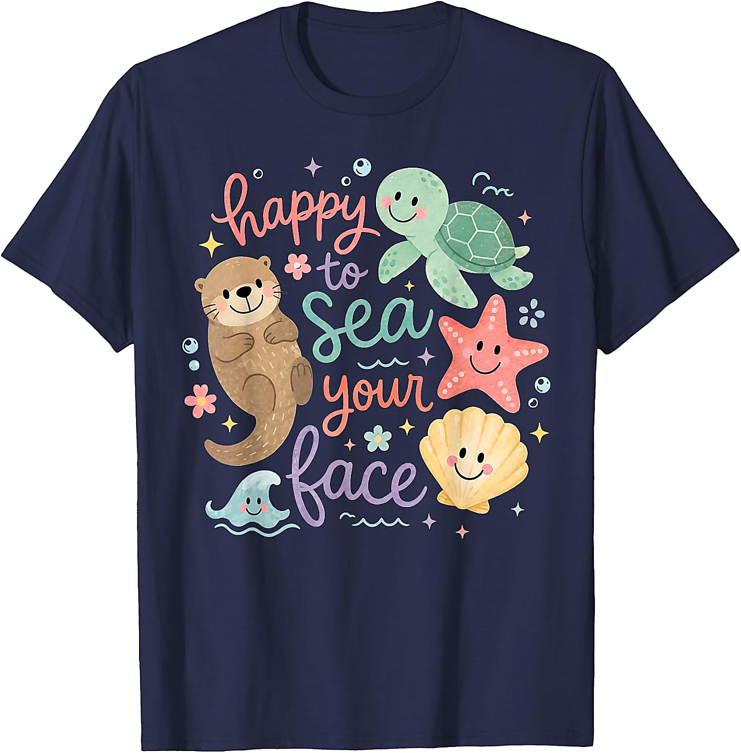 Happy to Sea Your Face T-Shirt | Cute Ocean Teacher Tee