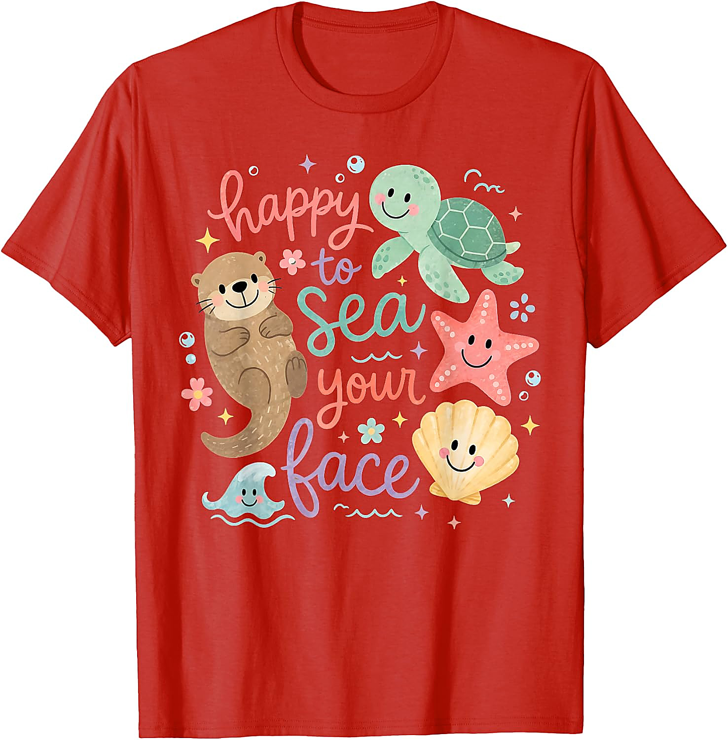 Happy to Sea Your Face T-Shirt | Cute Ocean Teacher Tee