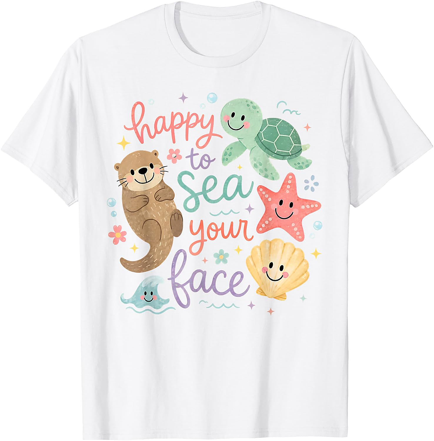 Happy to Sea Your Face T-Shirt | Cute Ocean Teacher Tee