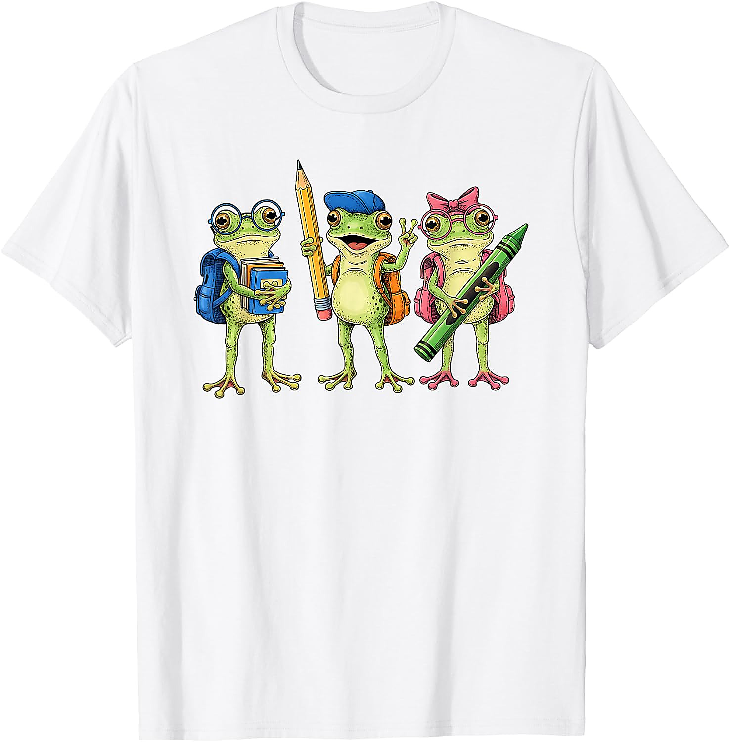 Cute Frogs Back to School T-Shirt for Teachers & Kids