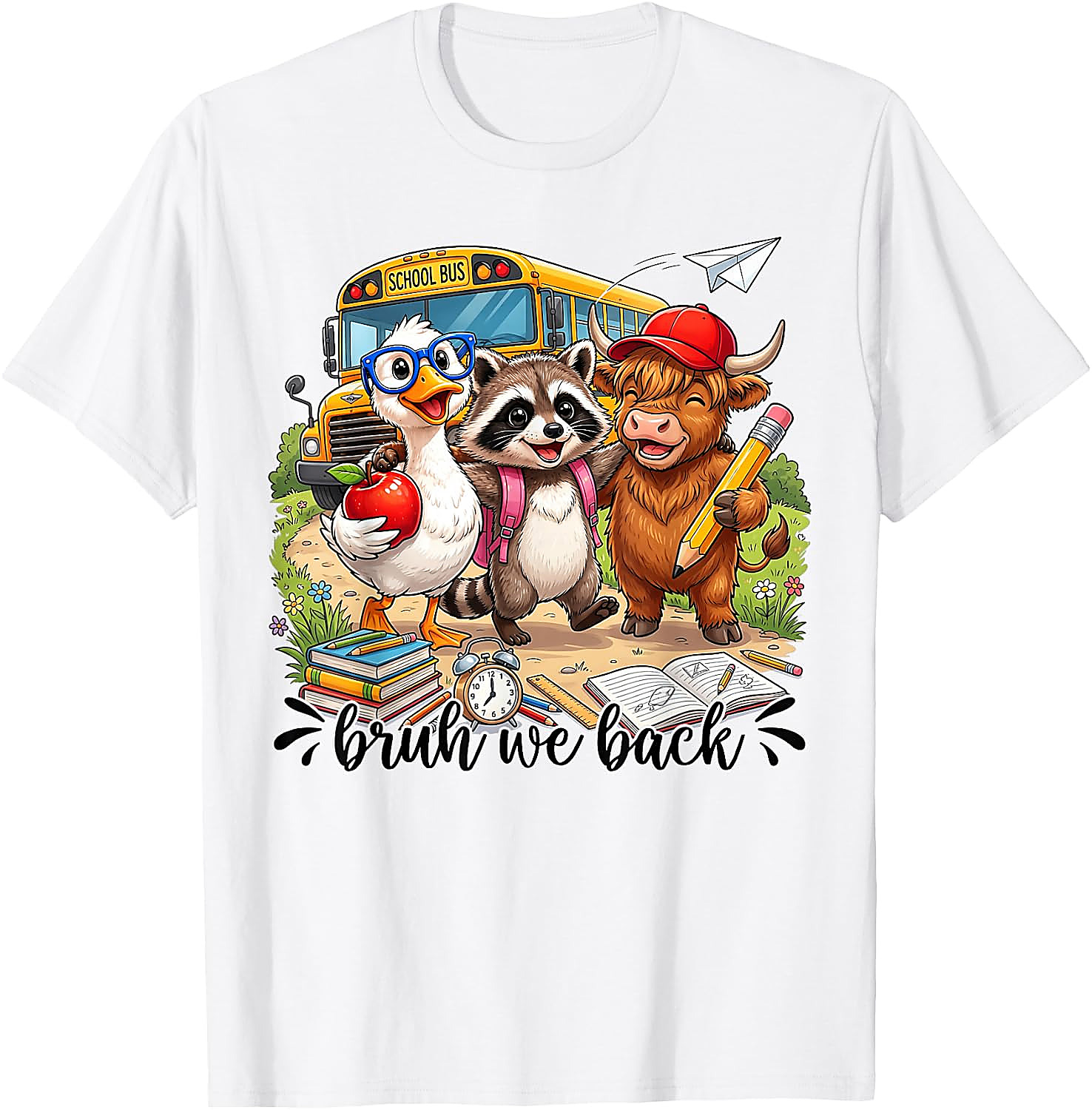 Bruh We Back Funny Back to School Shirt | Student Tee