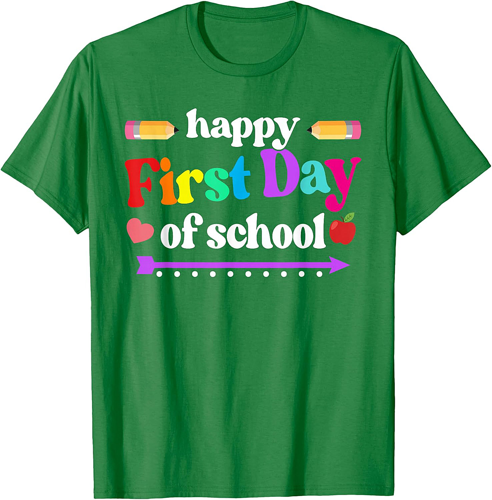Happy First Day of School T-Shirt | Colorful Back to School Tee