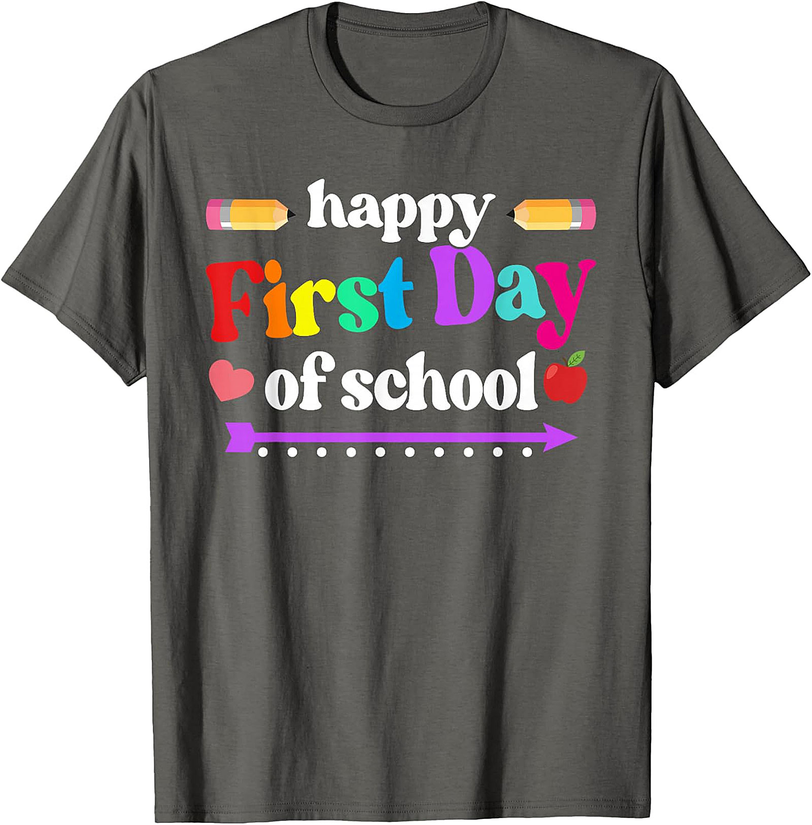 Happy First Day of School T-Shirt | Colorful Back to School Tee