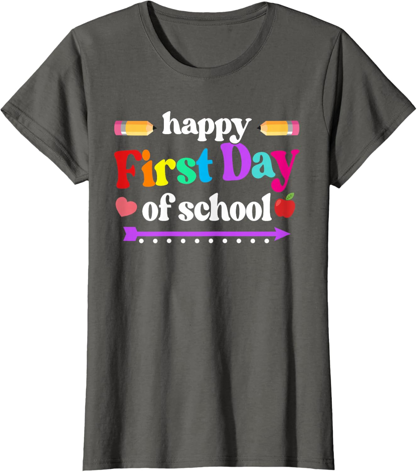Happy First Day of School T-Shirt | Colorful Back to School Tee