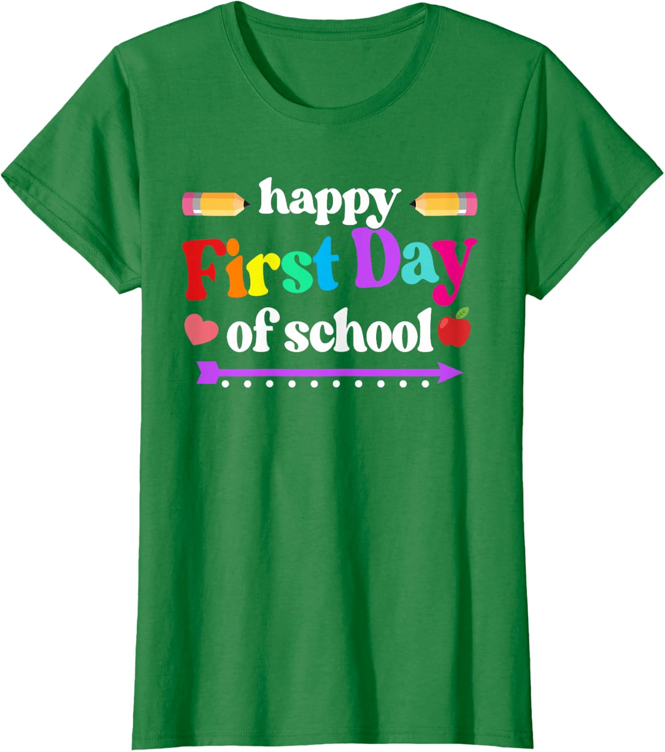 Happy First Day of School T-Shirt | Colorful Back to School Tee