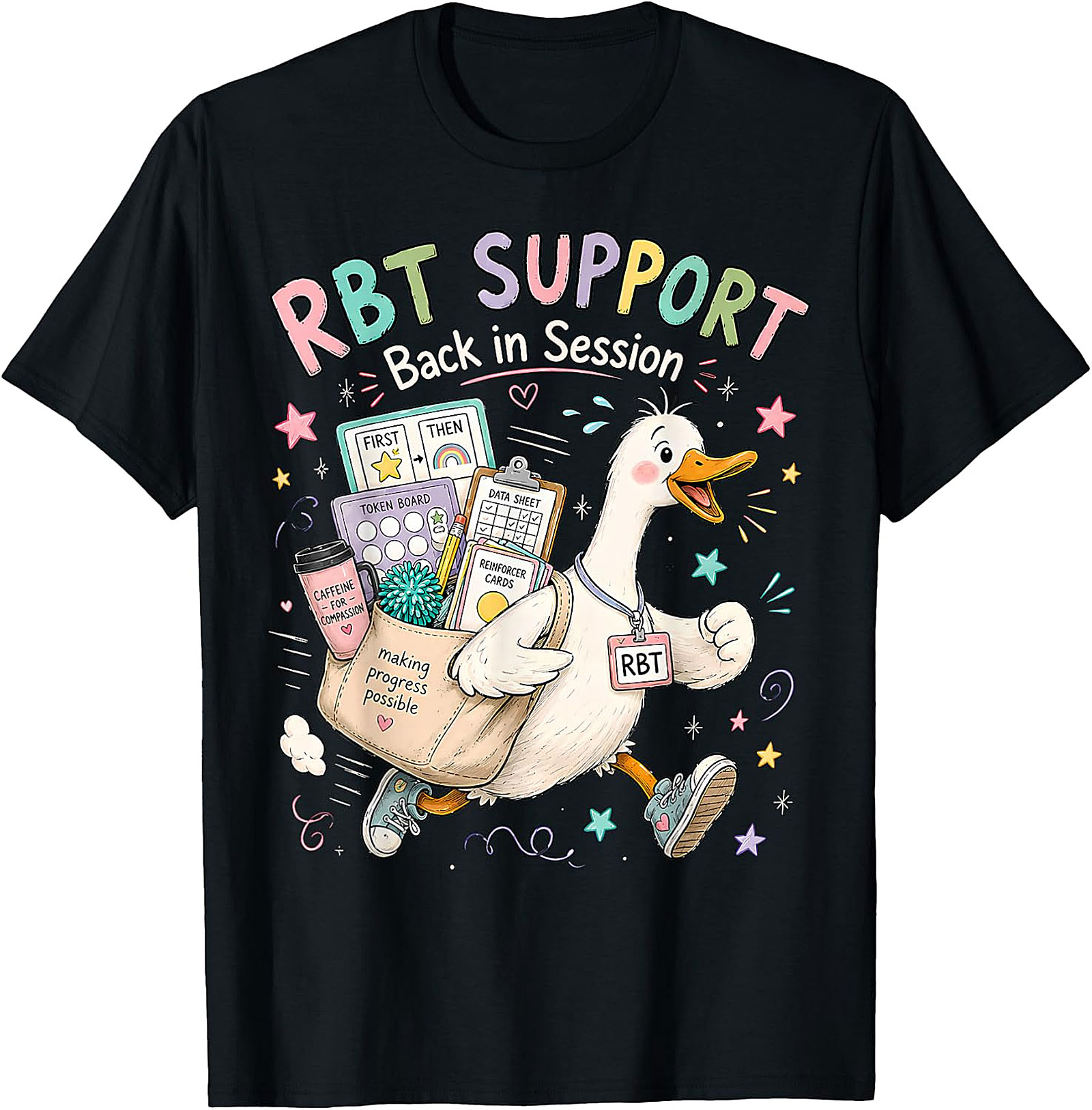 RBT SUPPORT Back in Session Duck T-Shirt | Whimsical ABA Tee