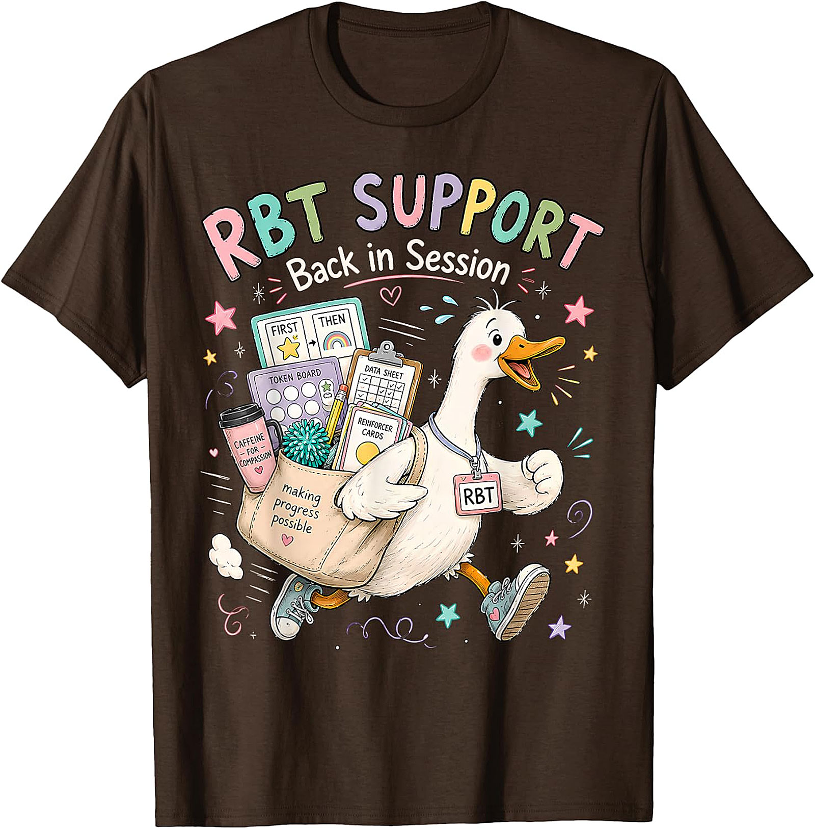 RBT SUPPORT Back in Session Duck T-Shirt | Whimsical ABA Tee