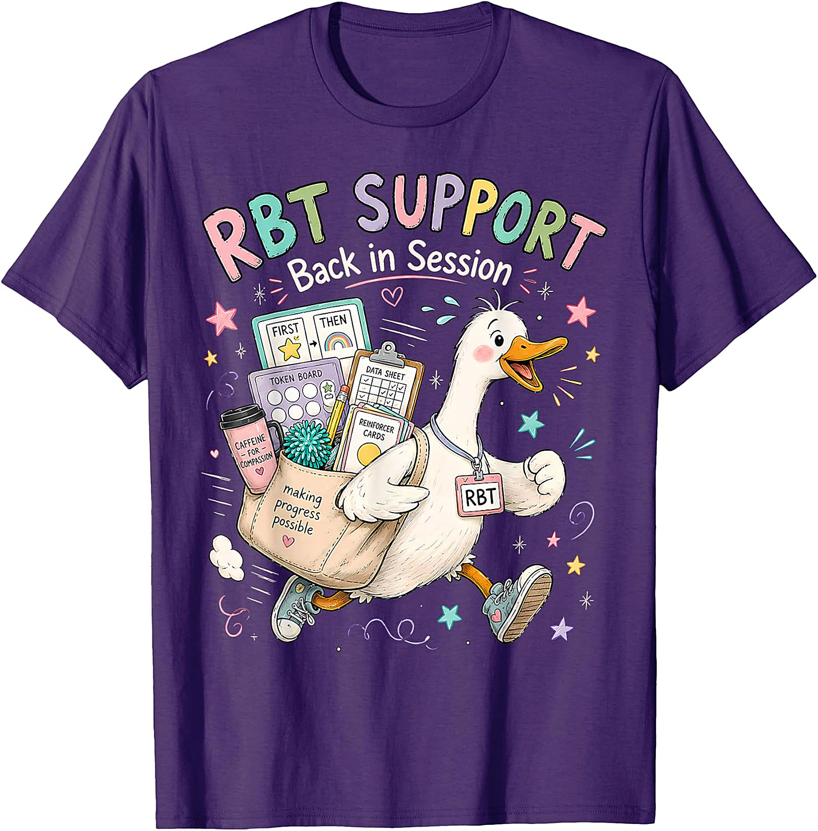 RBT SUPPORT Back in Session Duck T-Shirt | Whimsical ABA Tee