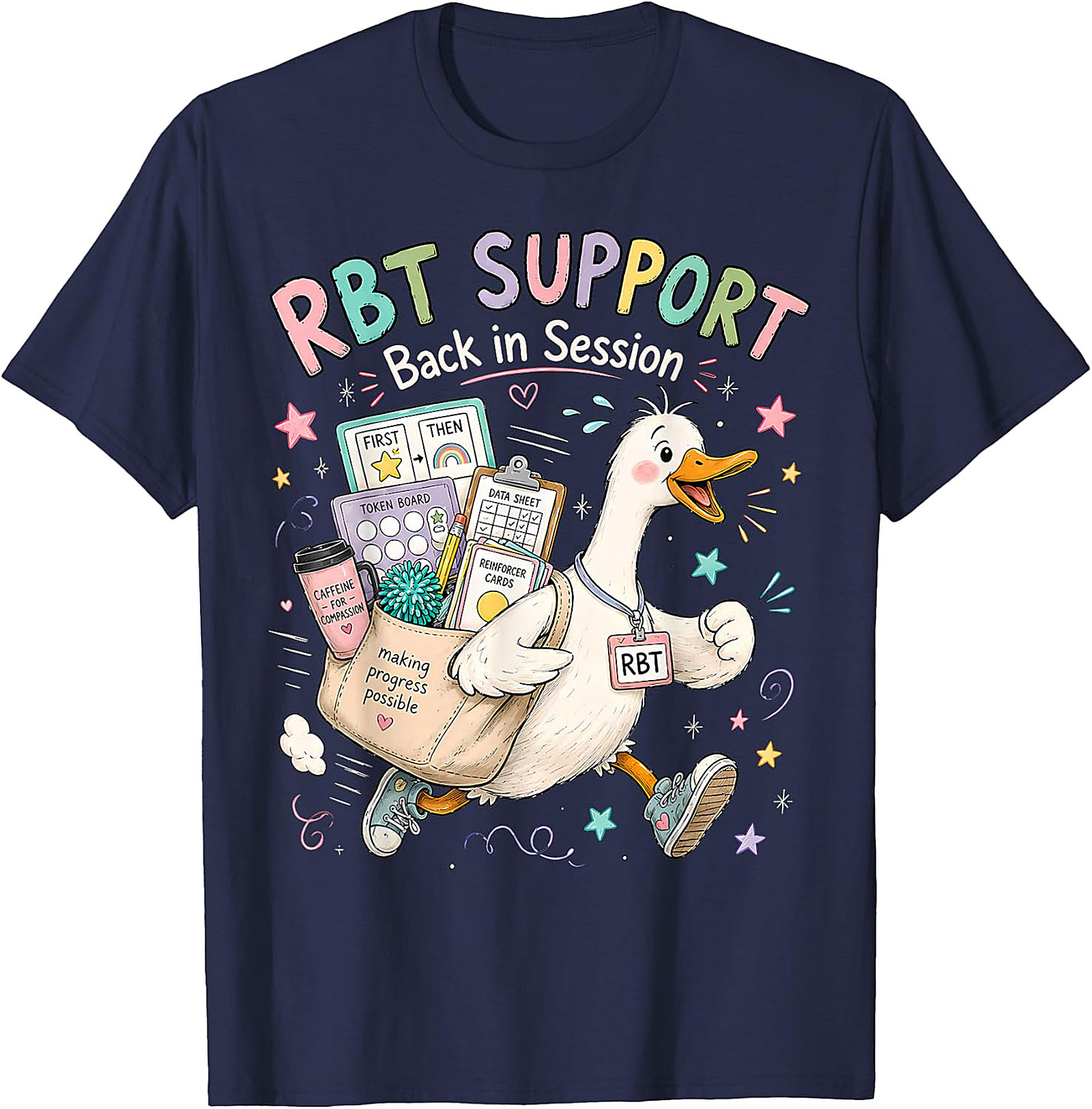 RBT SUPPORT Back in Session Duck T-Shirt | Whimsical ABA Tee