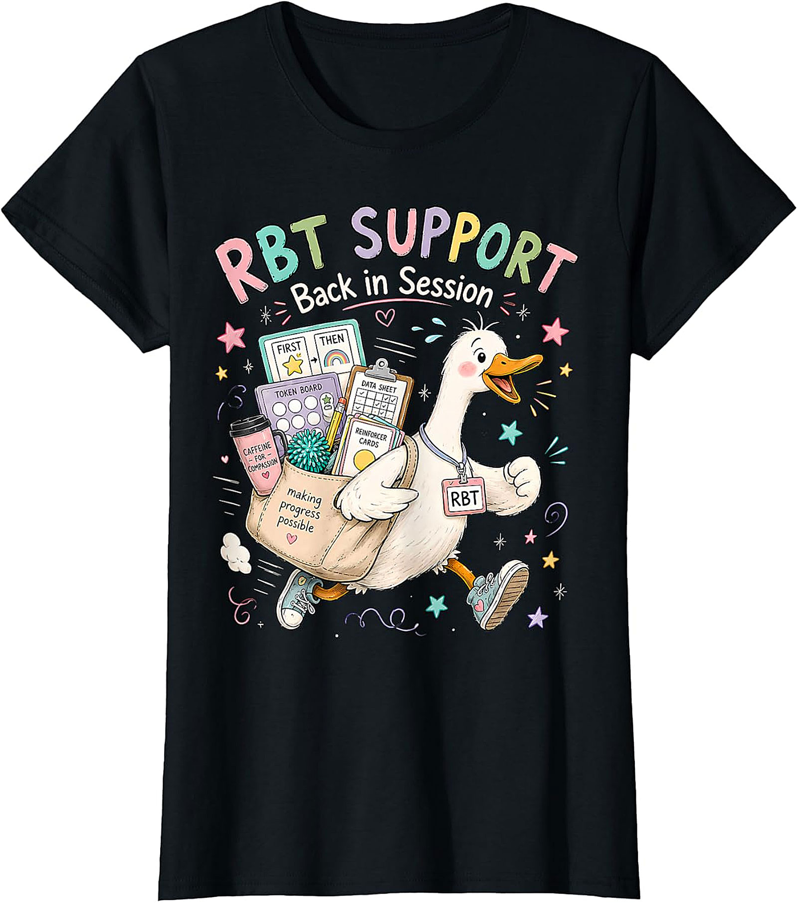 RBT SUPPORT Back in Session Duck T-Shirt | Whimsical ABA Tee