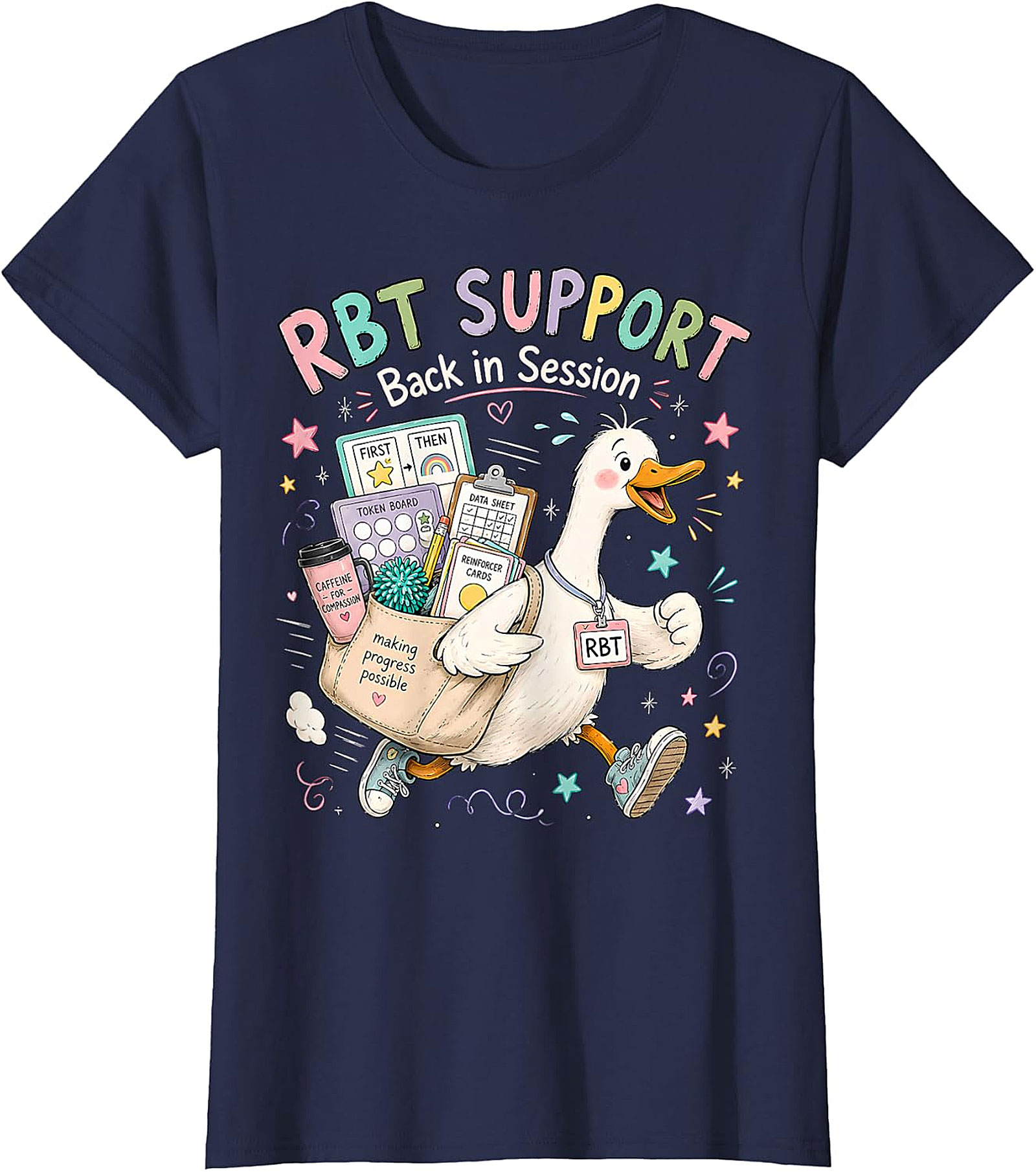 RBT SUPPORT Back in Session Duck T-Shirt | Whimsical ABA Tee