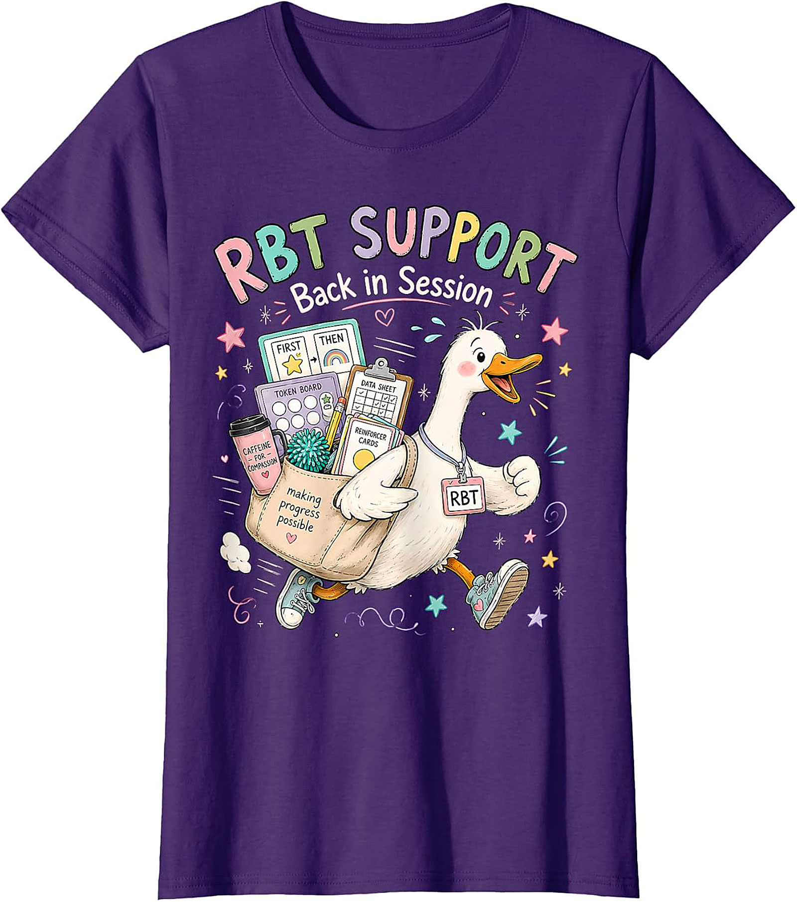 RBT SUPPORT Back in Session Duck T-Shirt | Whimsical ABA Tee