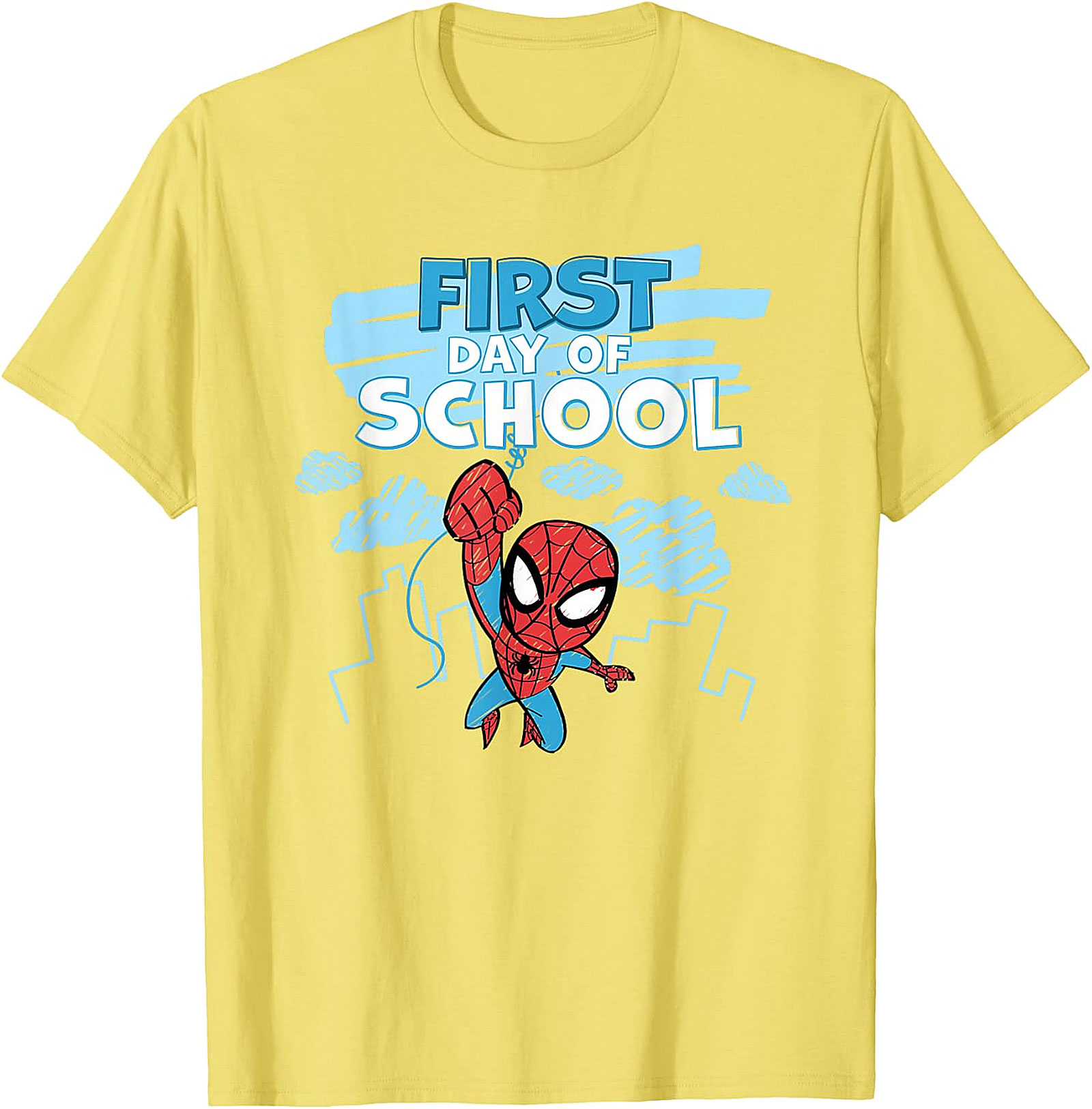 Spider-Man First Day of School Kids' T-Shirt | Black Marvel Tee