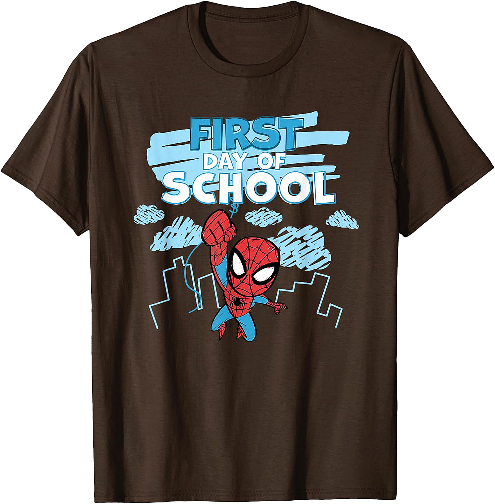 Spider-Man First Day of School Kids' T-Shirt | Black Marvel Tee