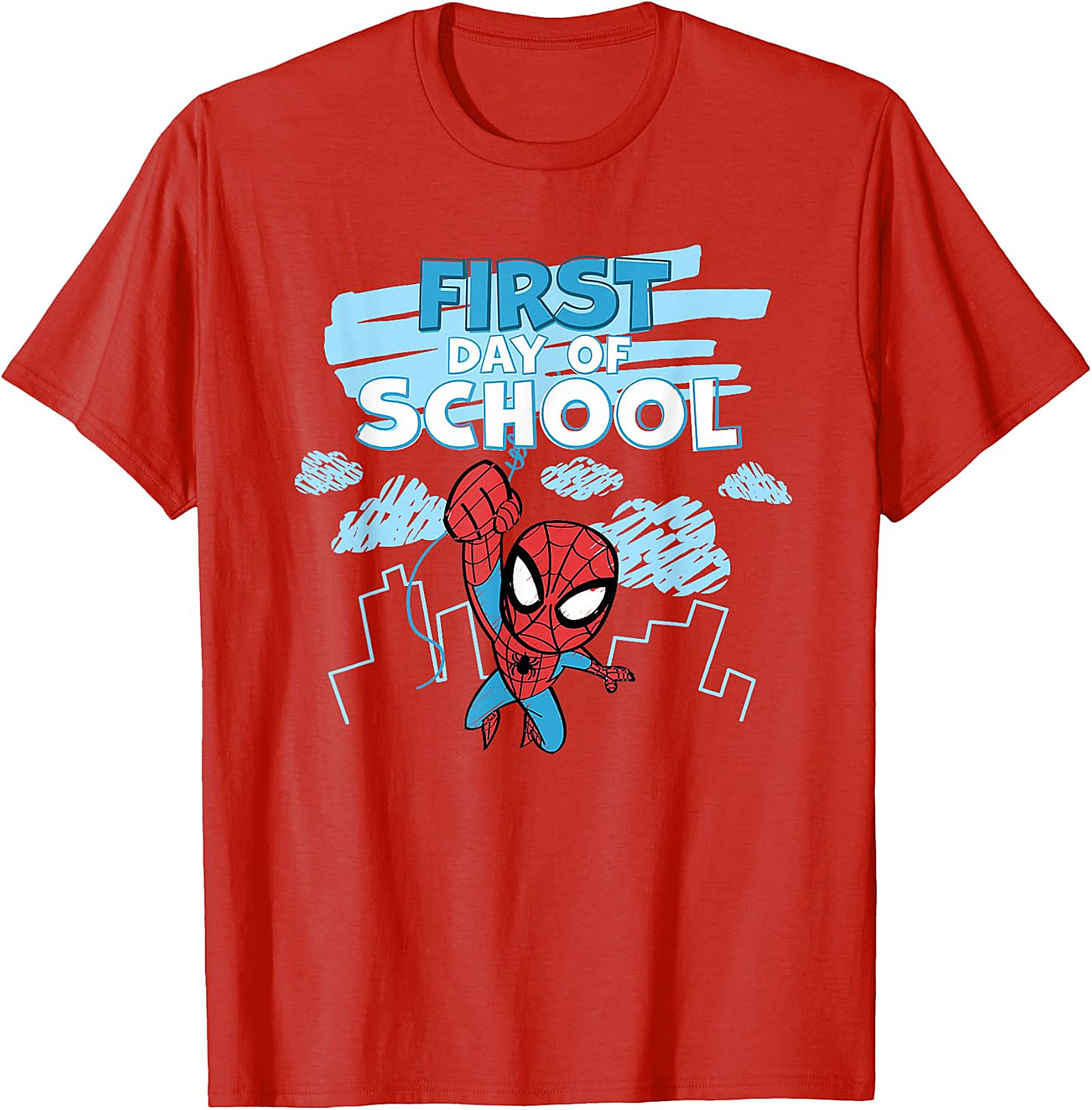 Spider-Man First Day of School Kids' T-Shirt | Black Marvel Tee