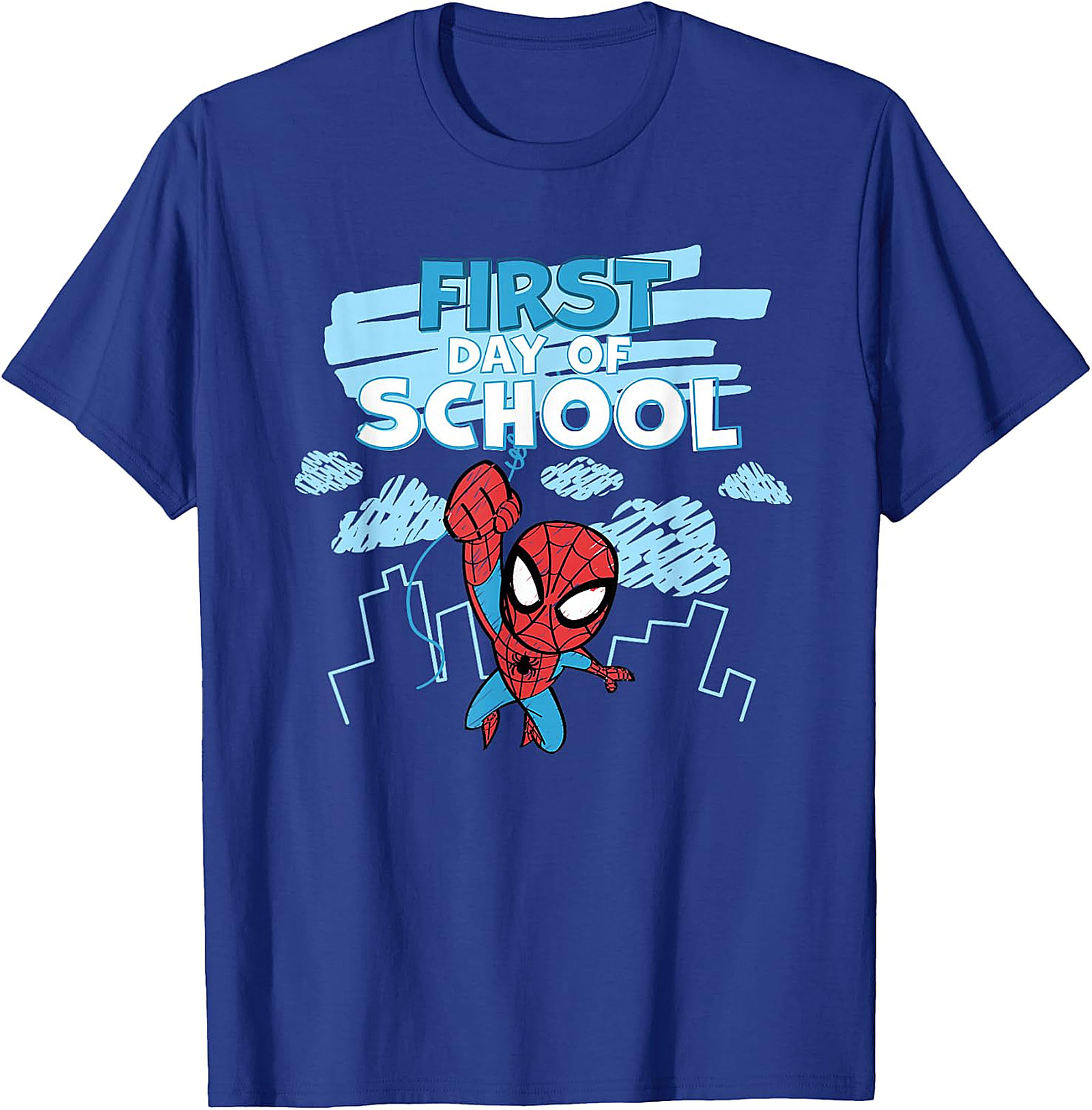 Spider-Man First Day of School Kids' T-Shirt | Black Marvel Tee