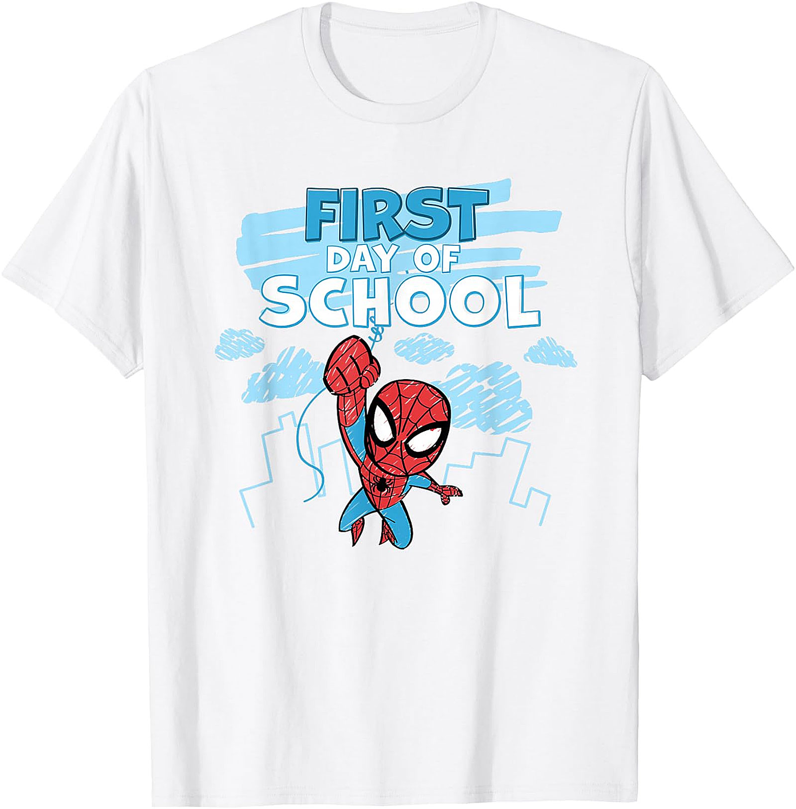Spider-Man First Day of School Kids' T-Shirt | Black Marvel Tee