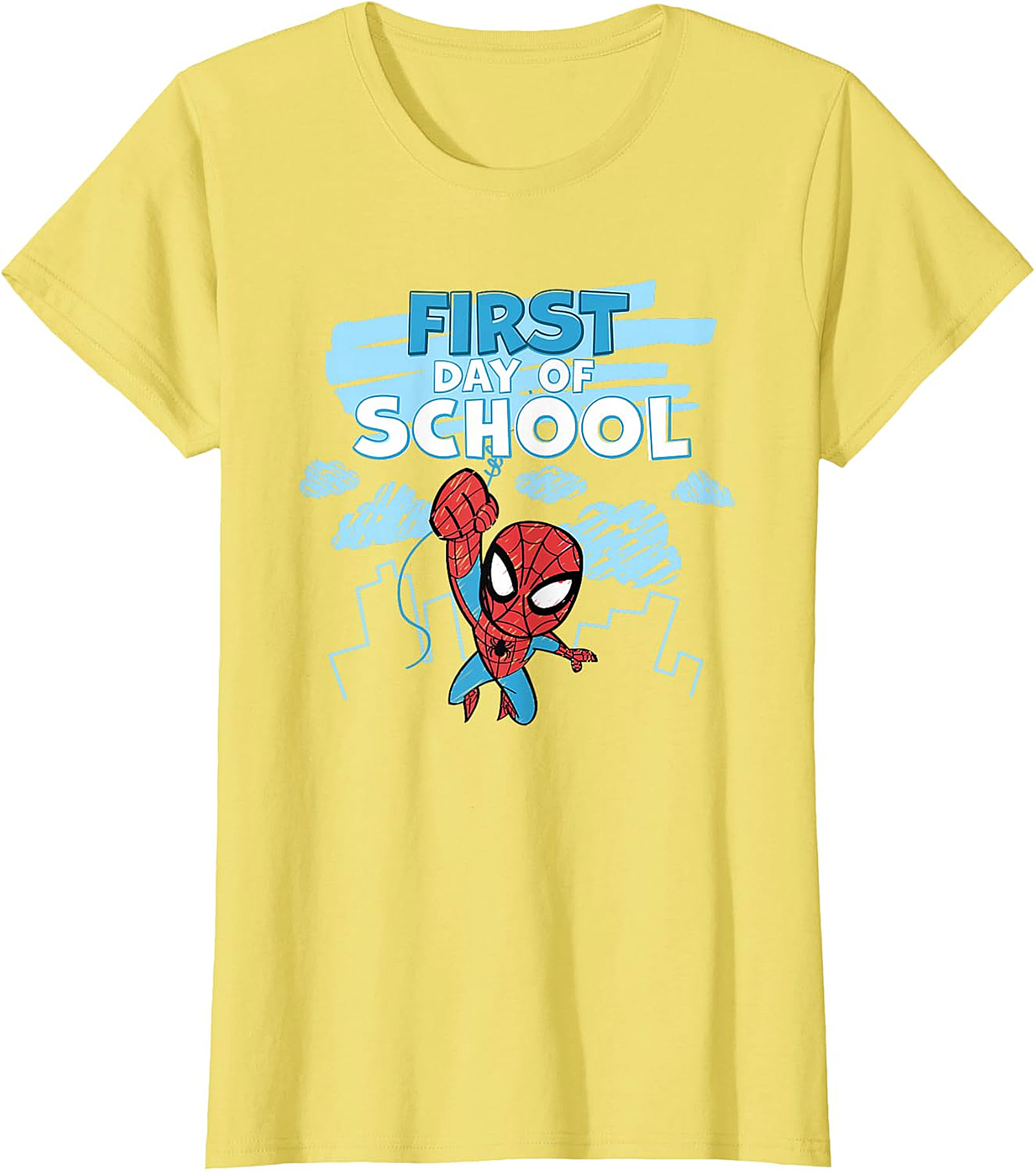 Spider-Man First Day of School Kids' T-Shirt | Black Marvel Tee