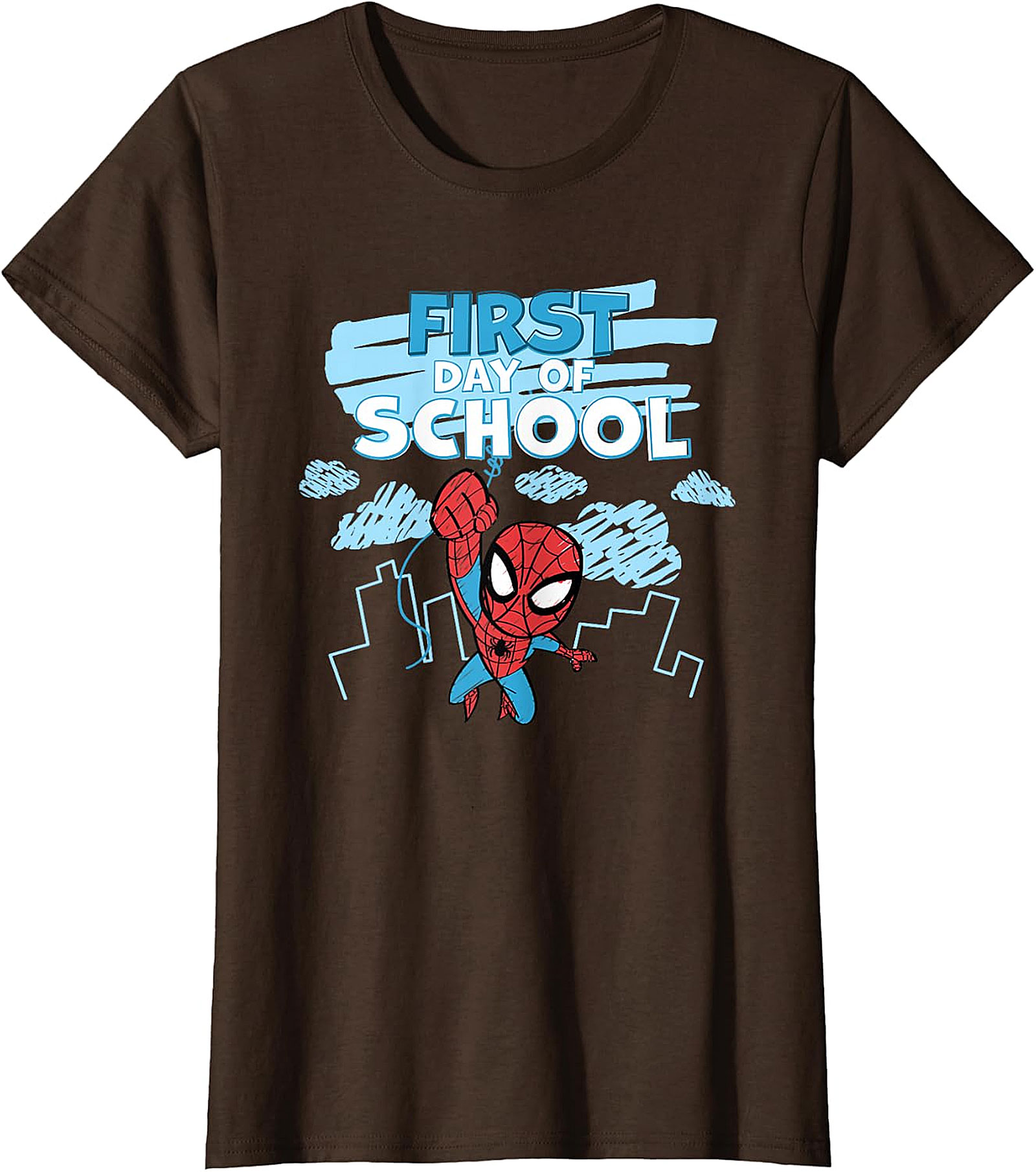 Spider-Man First Day of School Kids' T-Shirt | Black Marvel Tee