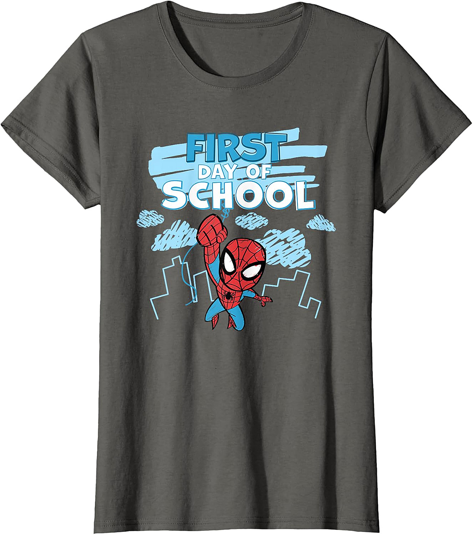 Spider-Man First Day of School Kids' T-Shirt | Black Marvel Tee