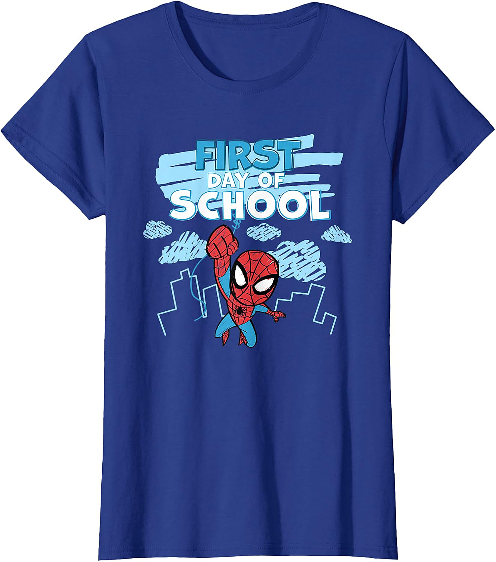 Spider-Man First Day of School Kids' T-Shirt | Black Marvel Tee