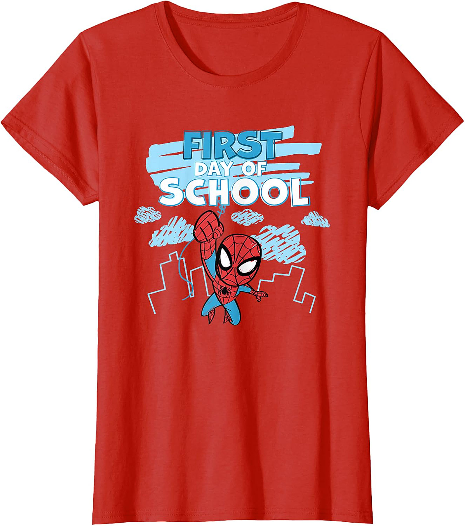 Spider-Man First Day of School Kids' T-Shirt | Black Marvel Tee