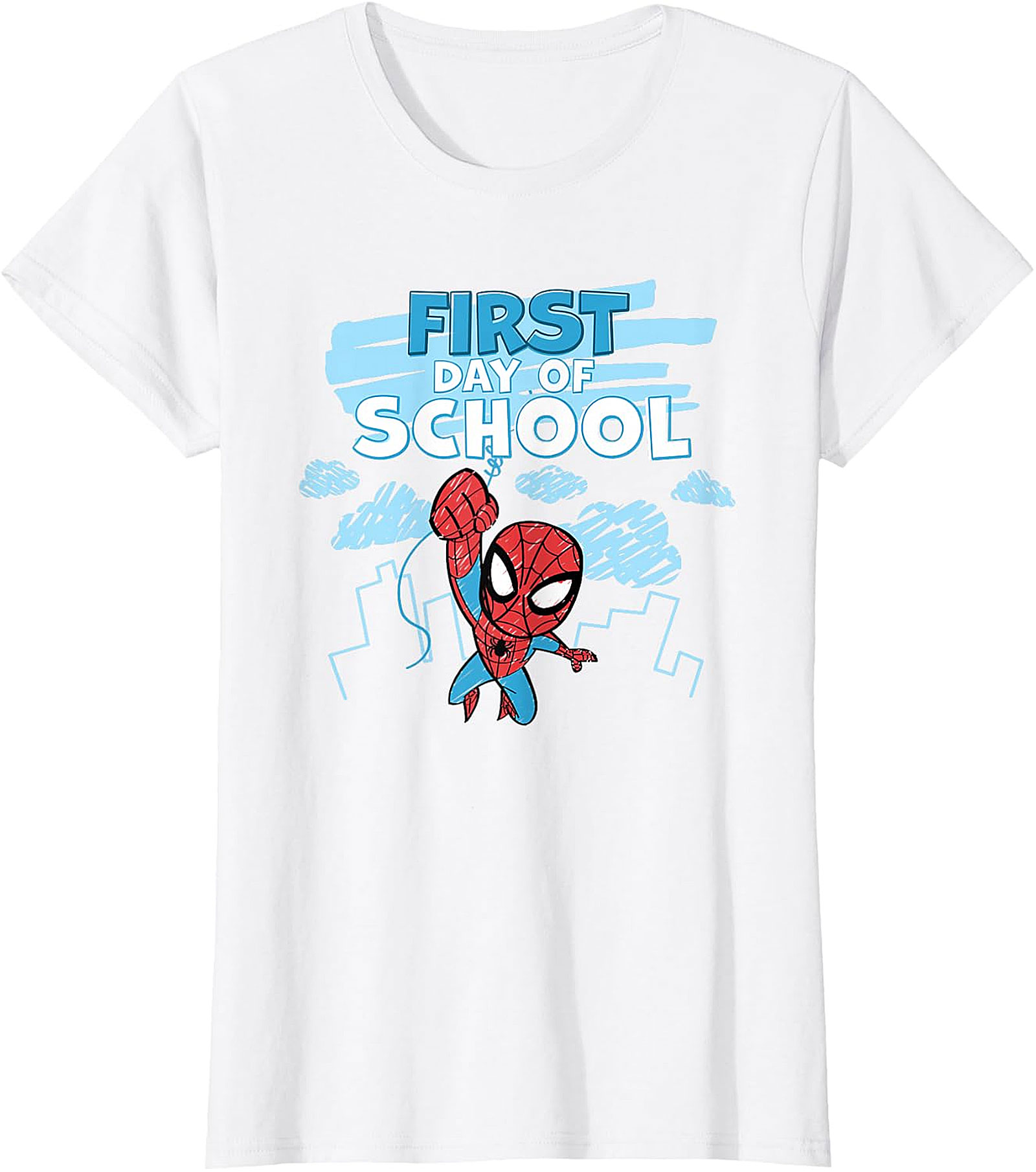 Spider-Man First Day of School Kids' T-Shirt | Black Marvel Tee