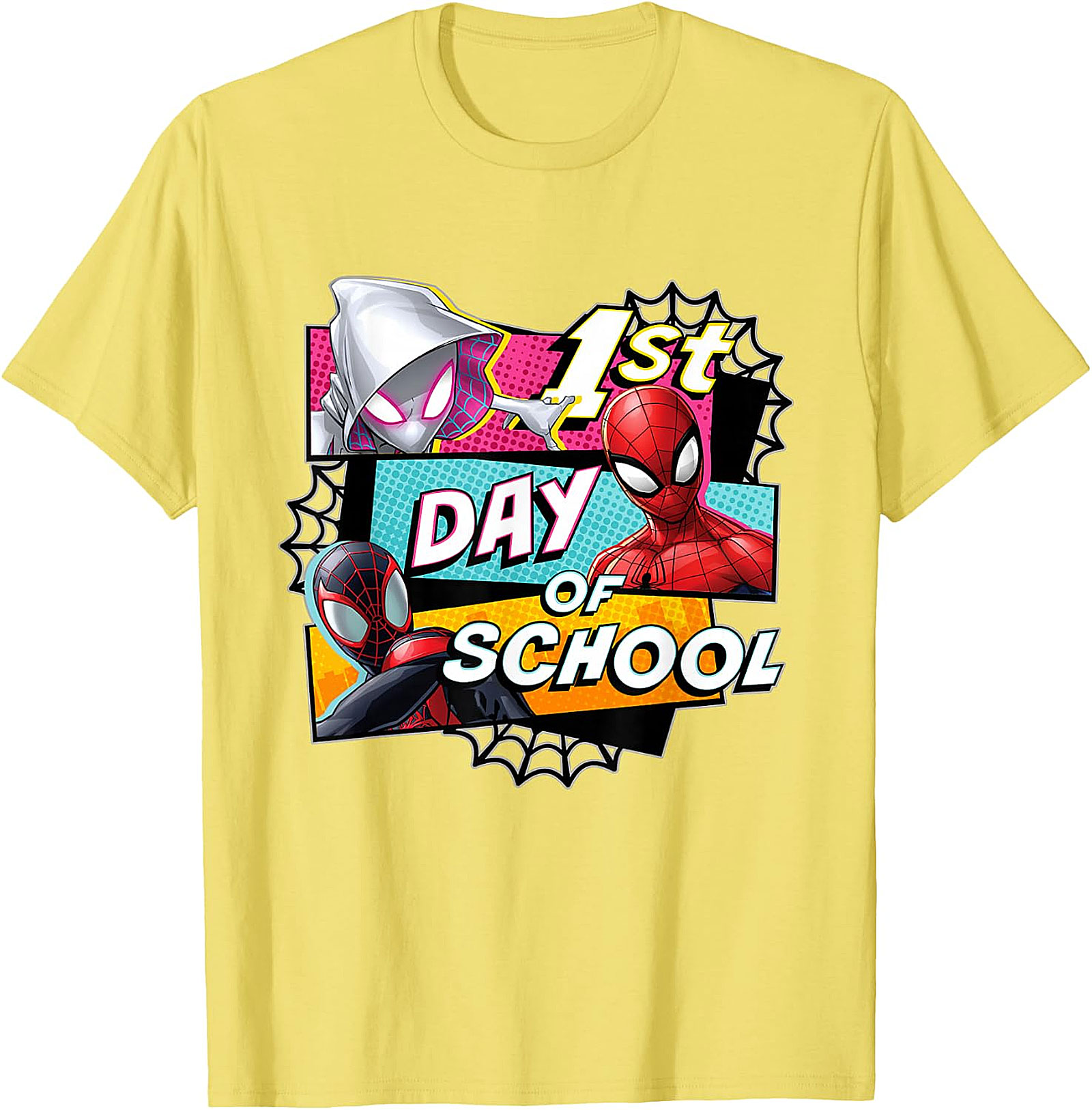 Marvel Spider-Verse 1st Day of School Kids' Orange Tee