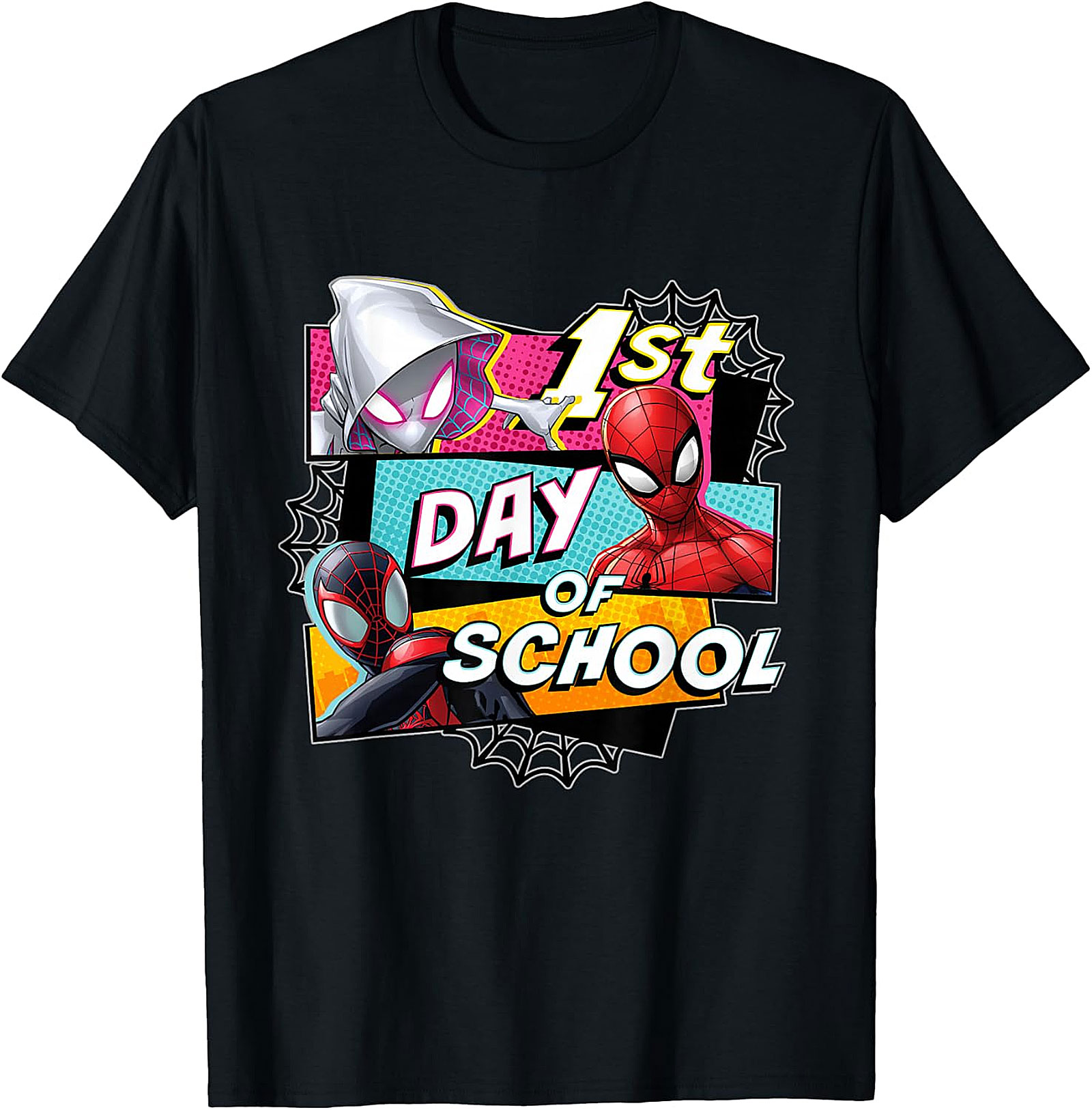 Marvel Spider-Verse 1st Day of School Kids' Orange Tee