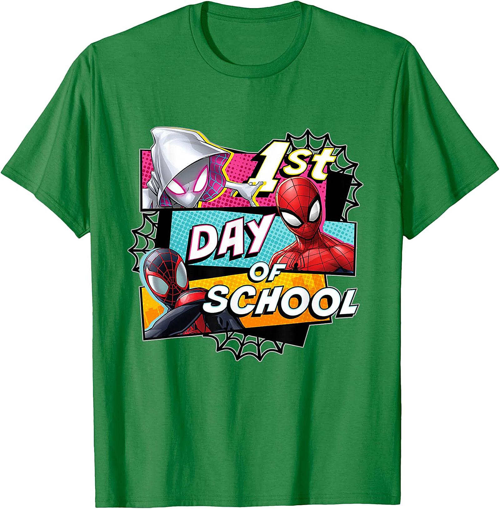 Marvel Spider-Verse 1st Day of School Kids' Orange Tee