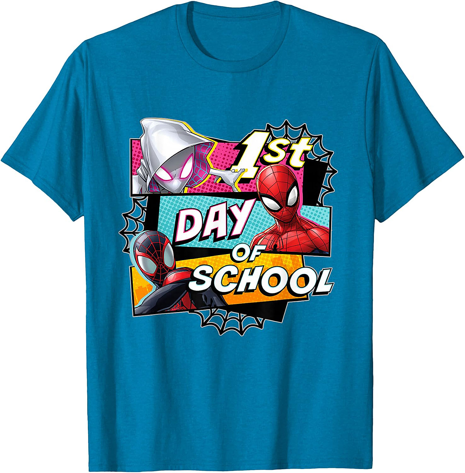 Marvel Spider-Verse 1st Day of School Kids' Orange Tee