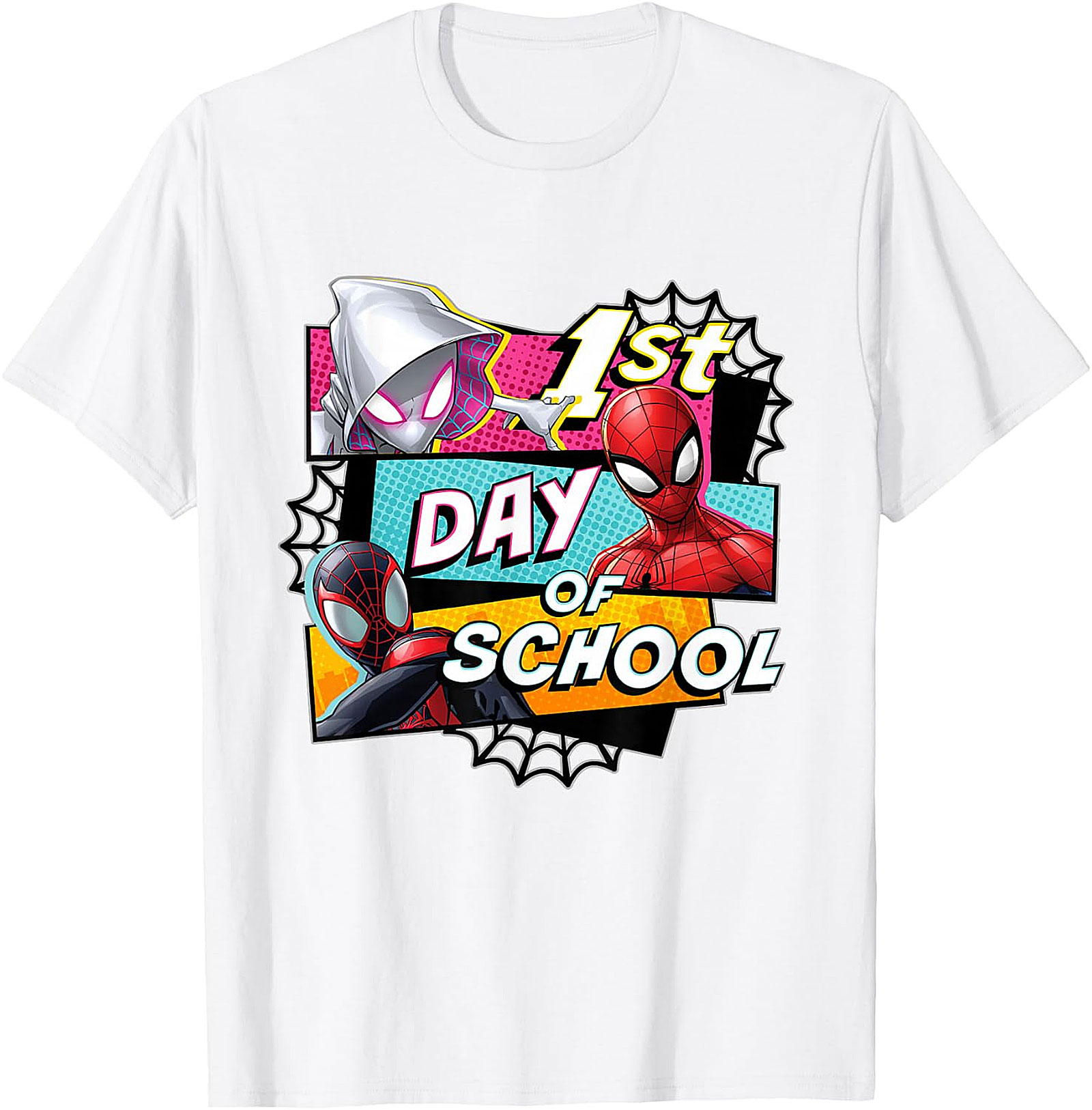 Marvel Spider-Verse 1st Day of School Kids' Orange Tee