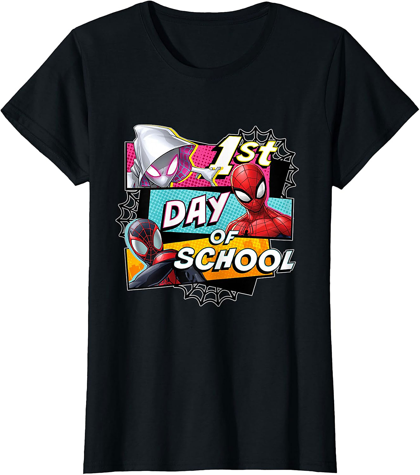 Marvel Spider-Verse 1st Day of School Kids' Orange Tee