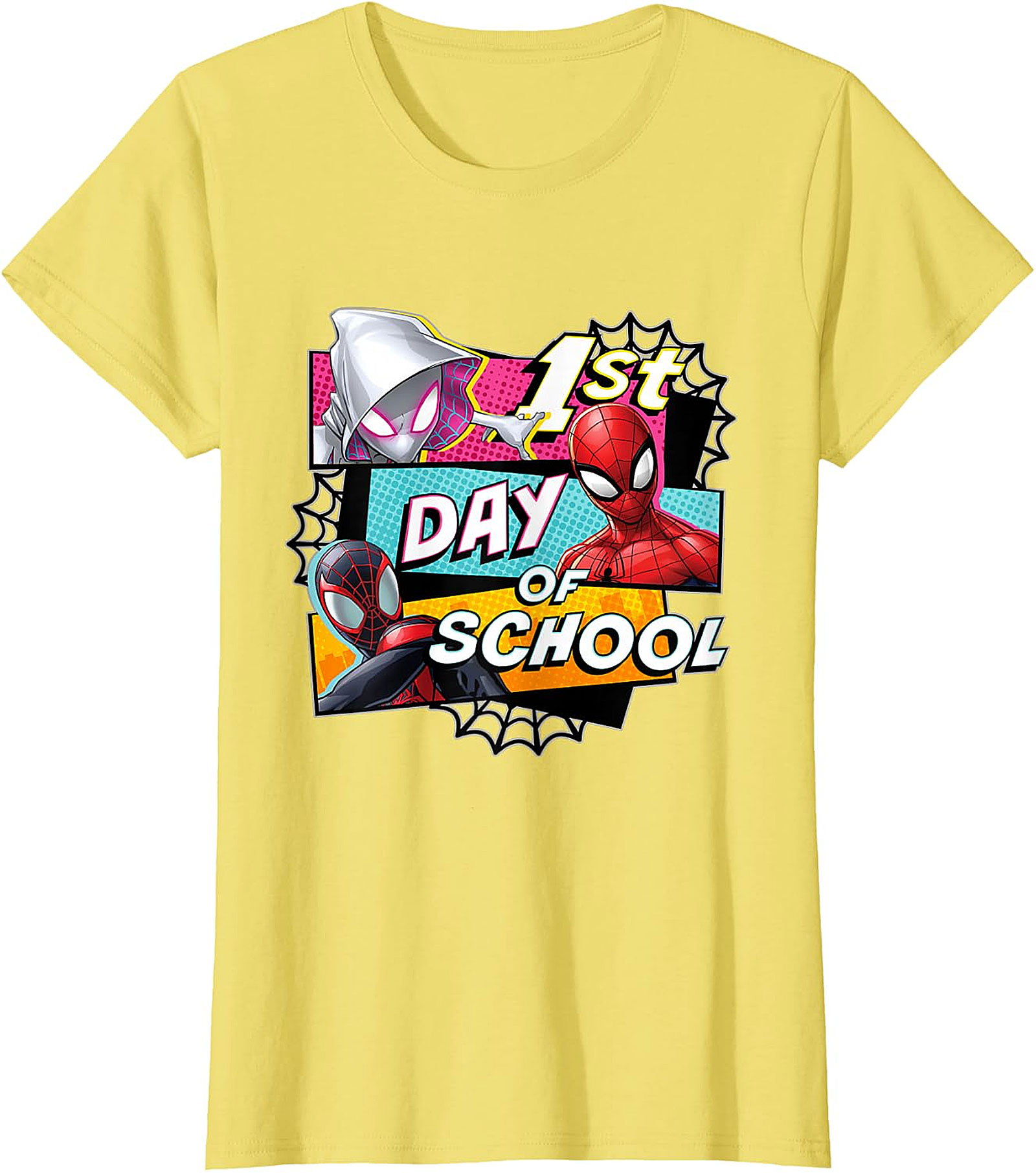 Marvel Spider-Verse 1st Day of School Kids' Orange Tee