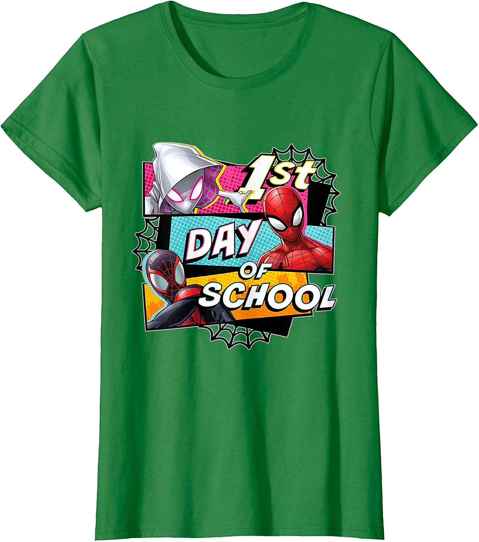 Marvel Spider-Verse 1st Day of School Kids' Orange Tee
