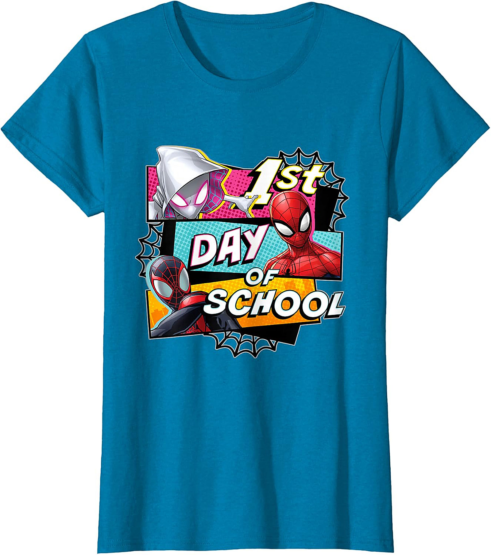 Marvel Spider-Verse 1st Day of School Kids' Orange Tee