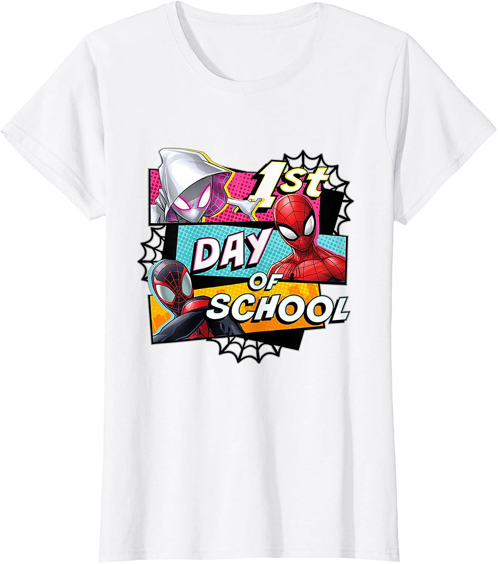 Marvel Spider-Verse 1st Day of School Kids' Orange Tee
