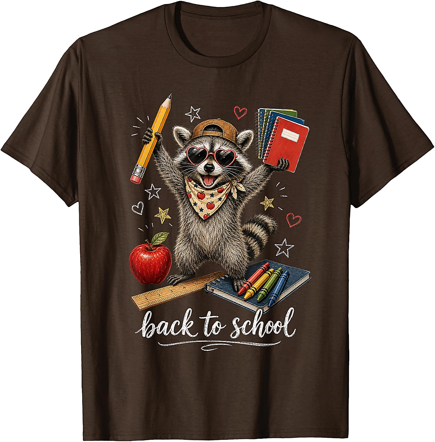 Raccoon Back to School T-Shirt | Cute Student Graphic Tee