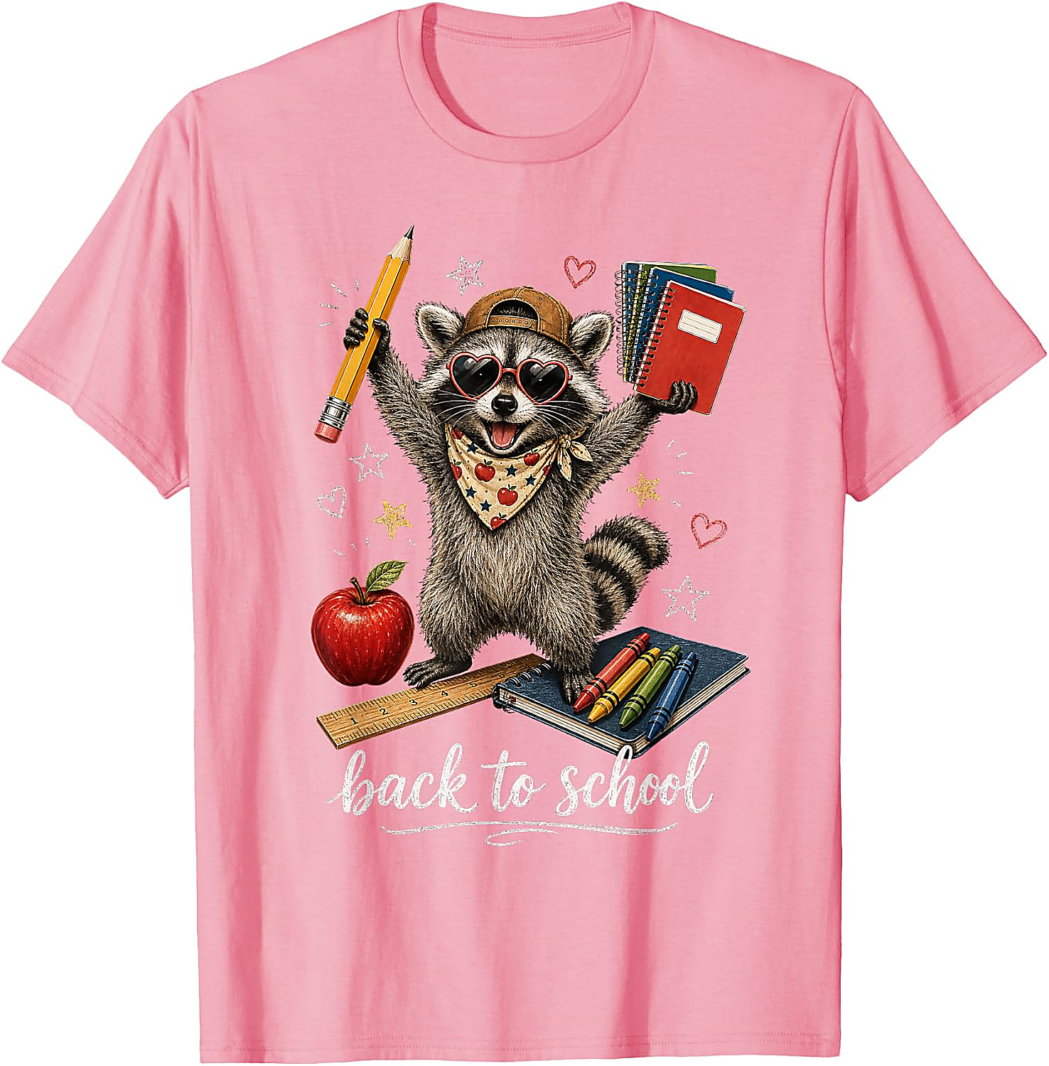 Raccoon Back to School T-Shirt | Cute Student Graphic Tee