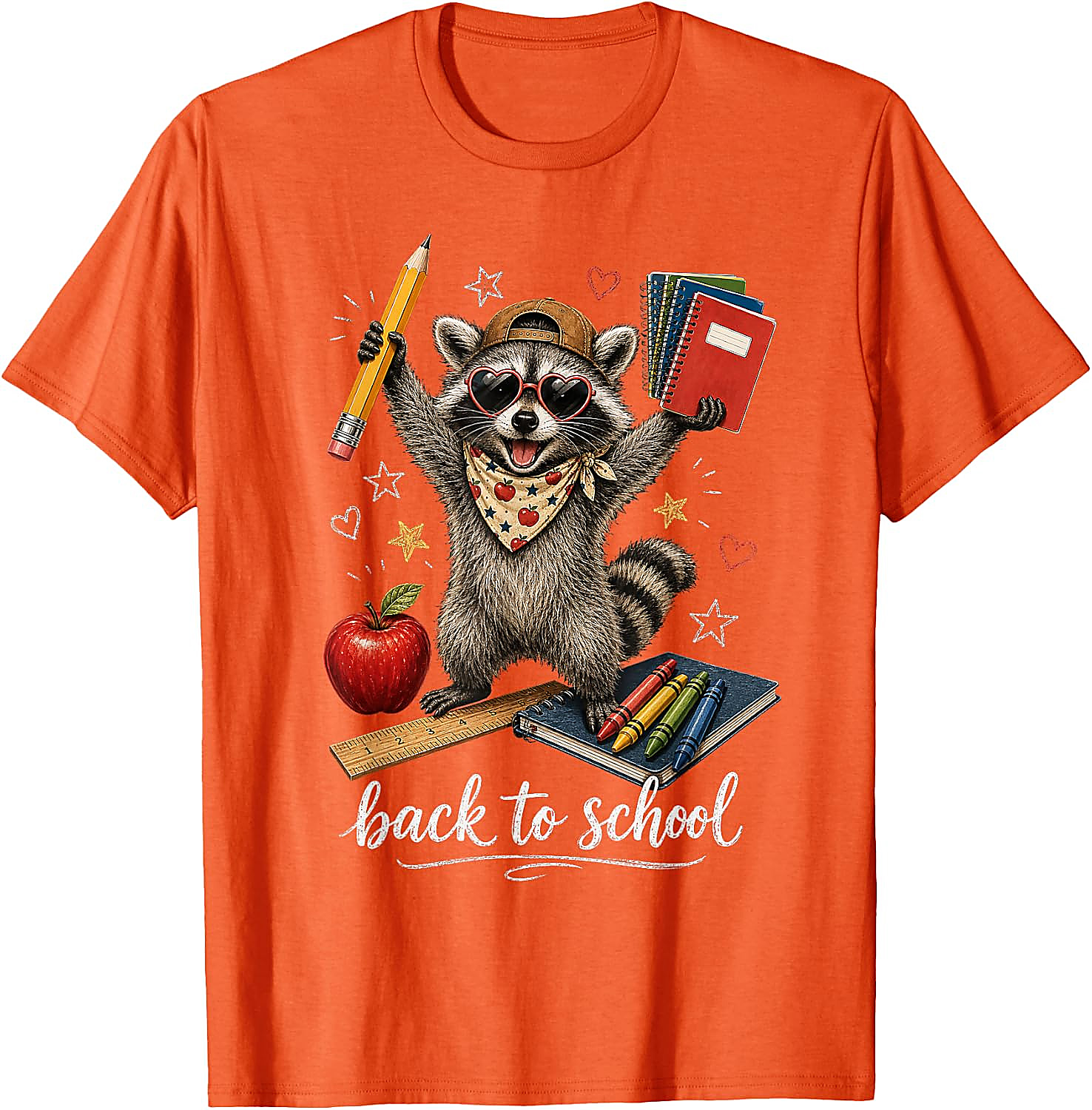 Raccoon Back to School T-Shirt | Cute Student Graphic Tee