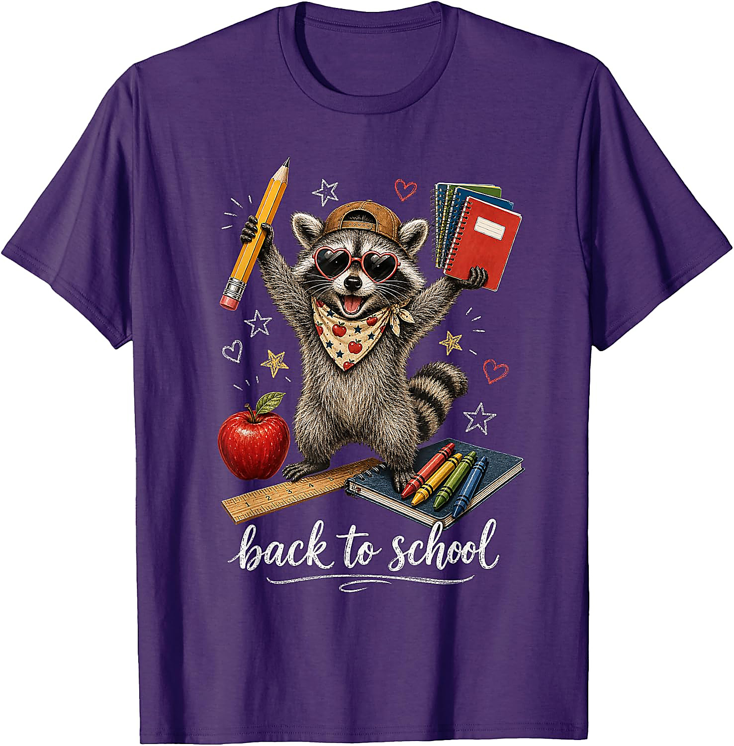 Raccoon Back to School T-Shirt | Cute Student Graphic Tee