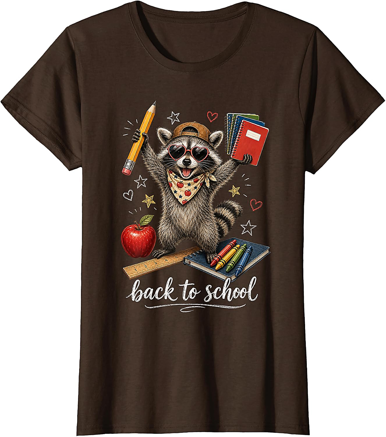 Raccoon Back to School T-Shirt | Cute Student Graphic Tee