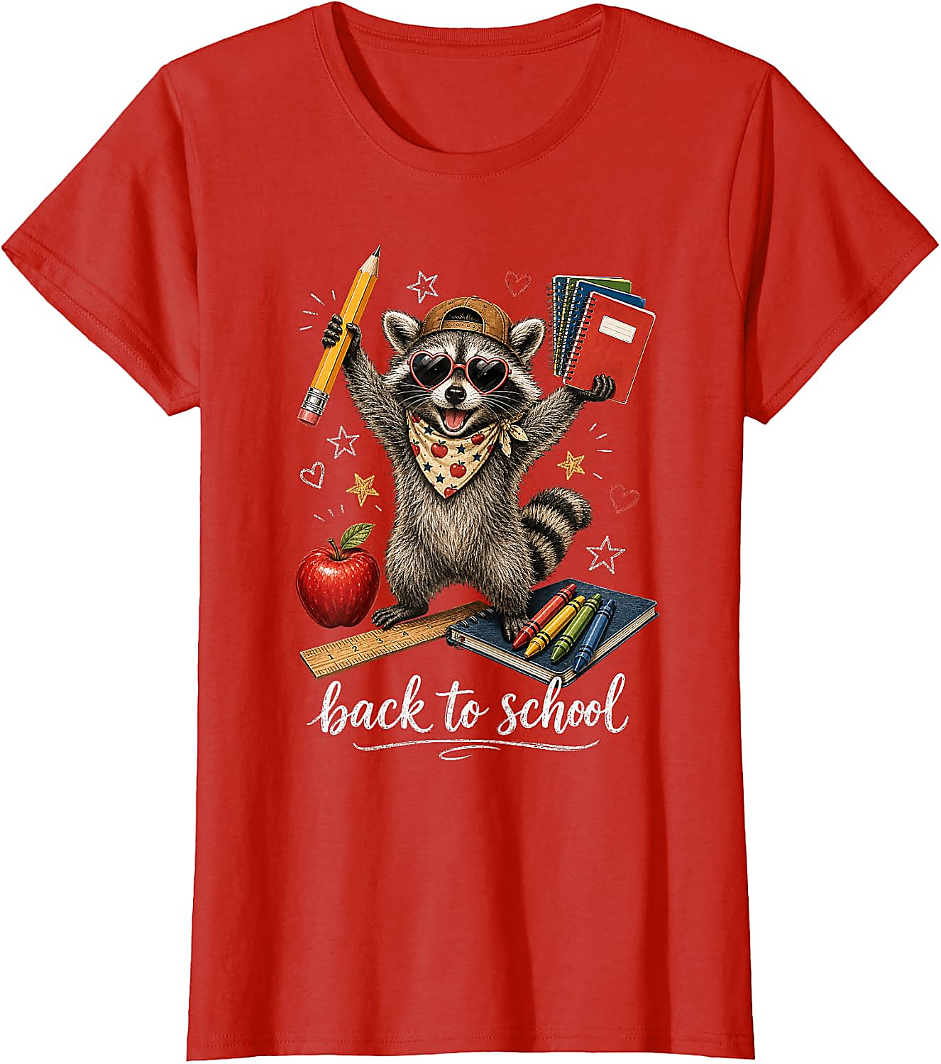Raccoon Back to School T-Shirt | Cute Student Graphic Tee
