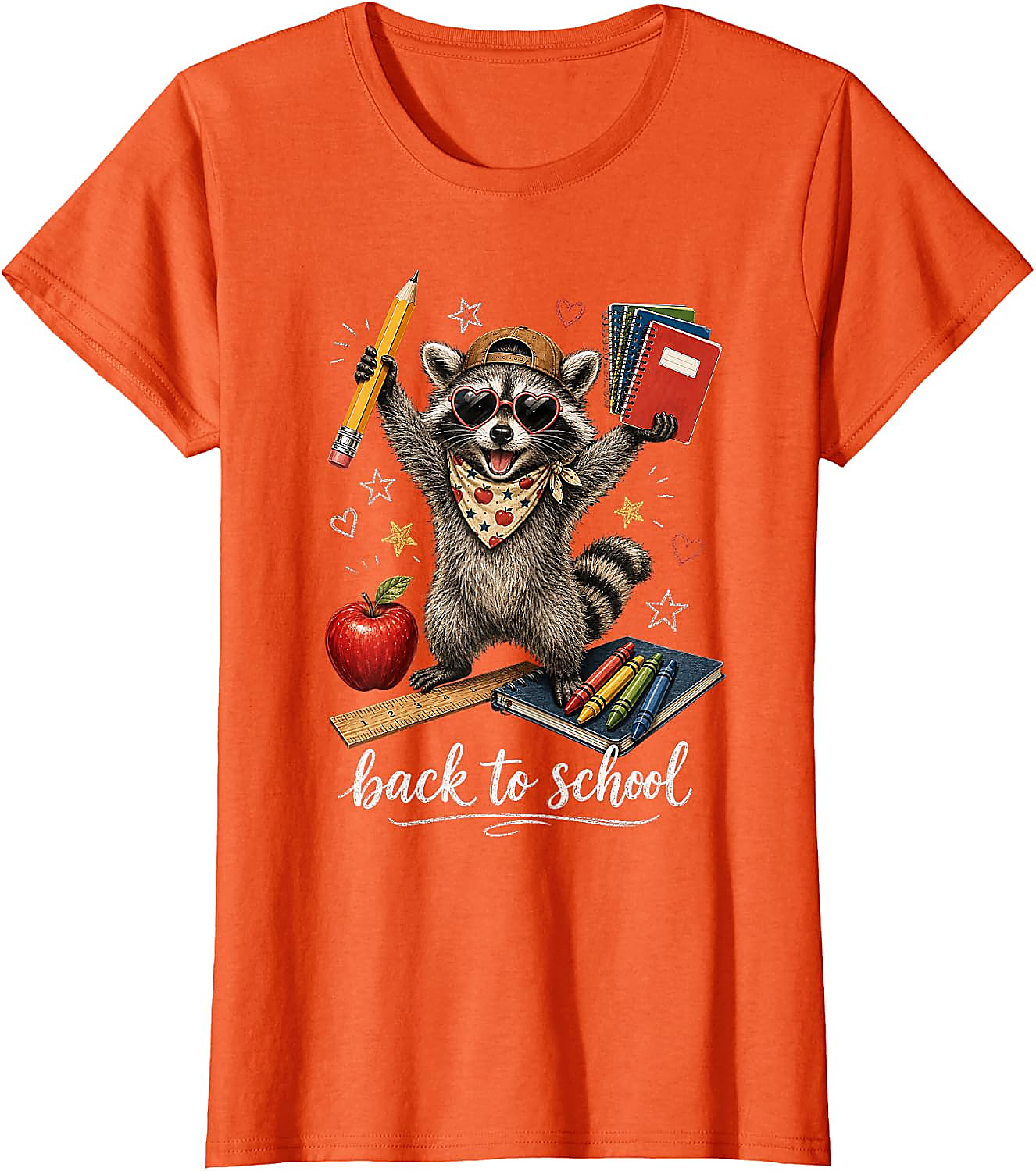 Raccoon Back to School T-Shirt | Cute Student Graphic Tee