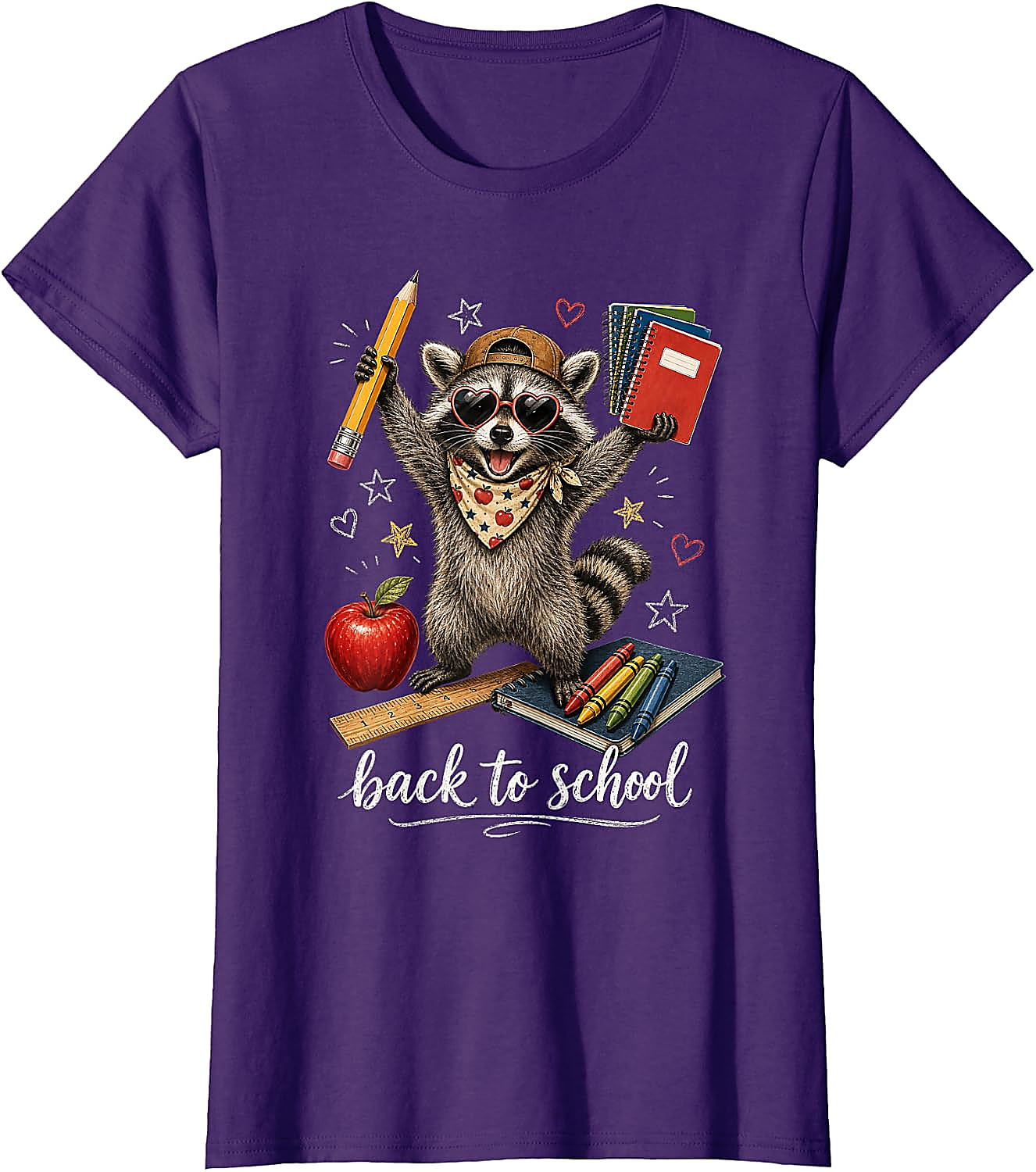 Raccoon Back to School T-Shirt | Cute Student Graphic Tee
