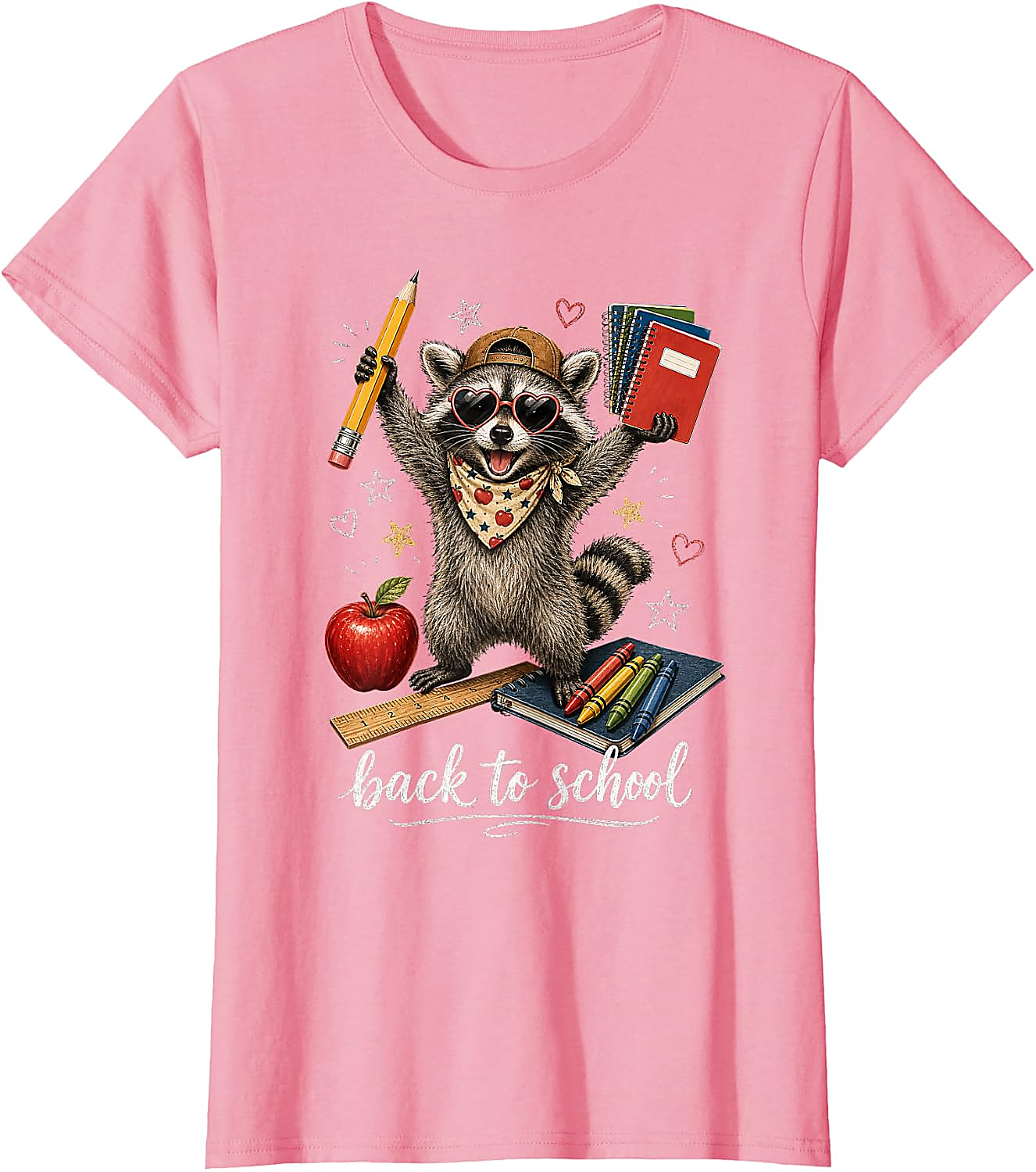 Raccoon Back to School T-Shirt | Cute Student Graphic Tee