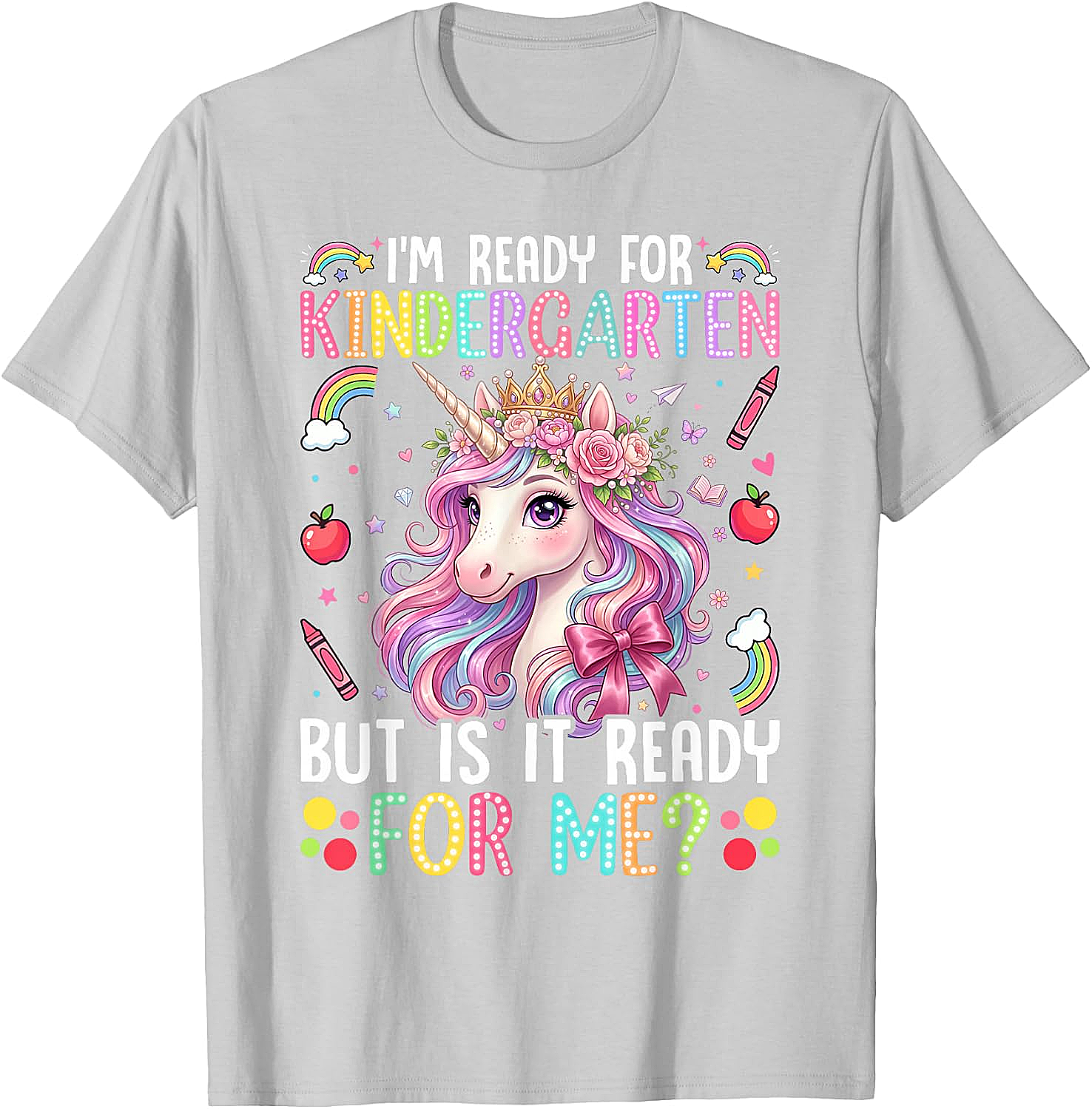  Ready for Kindergarten Unicorn Tee First Day School